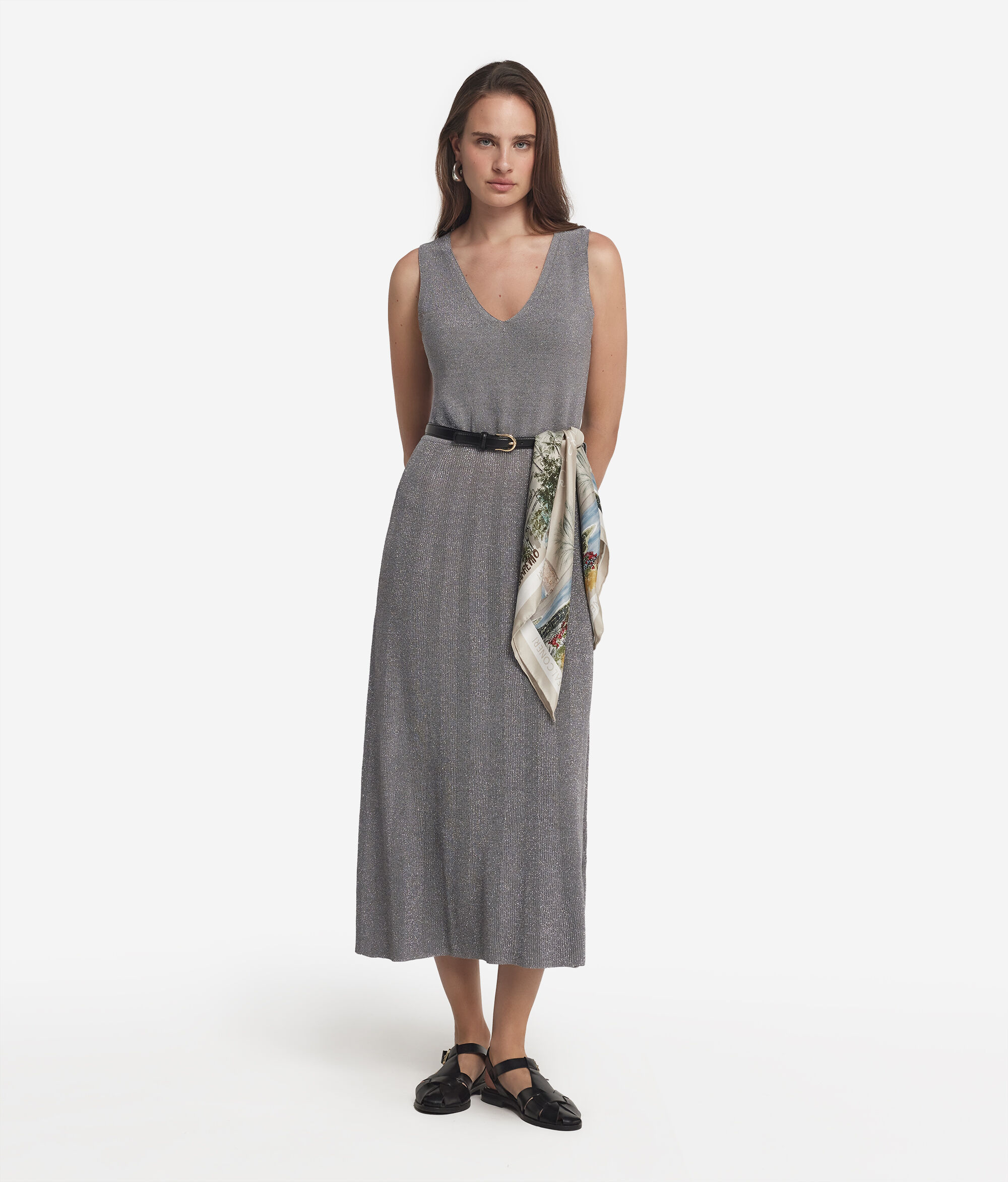 Lamè Ribbed Dress