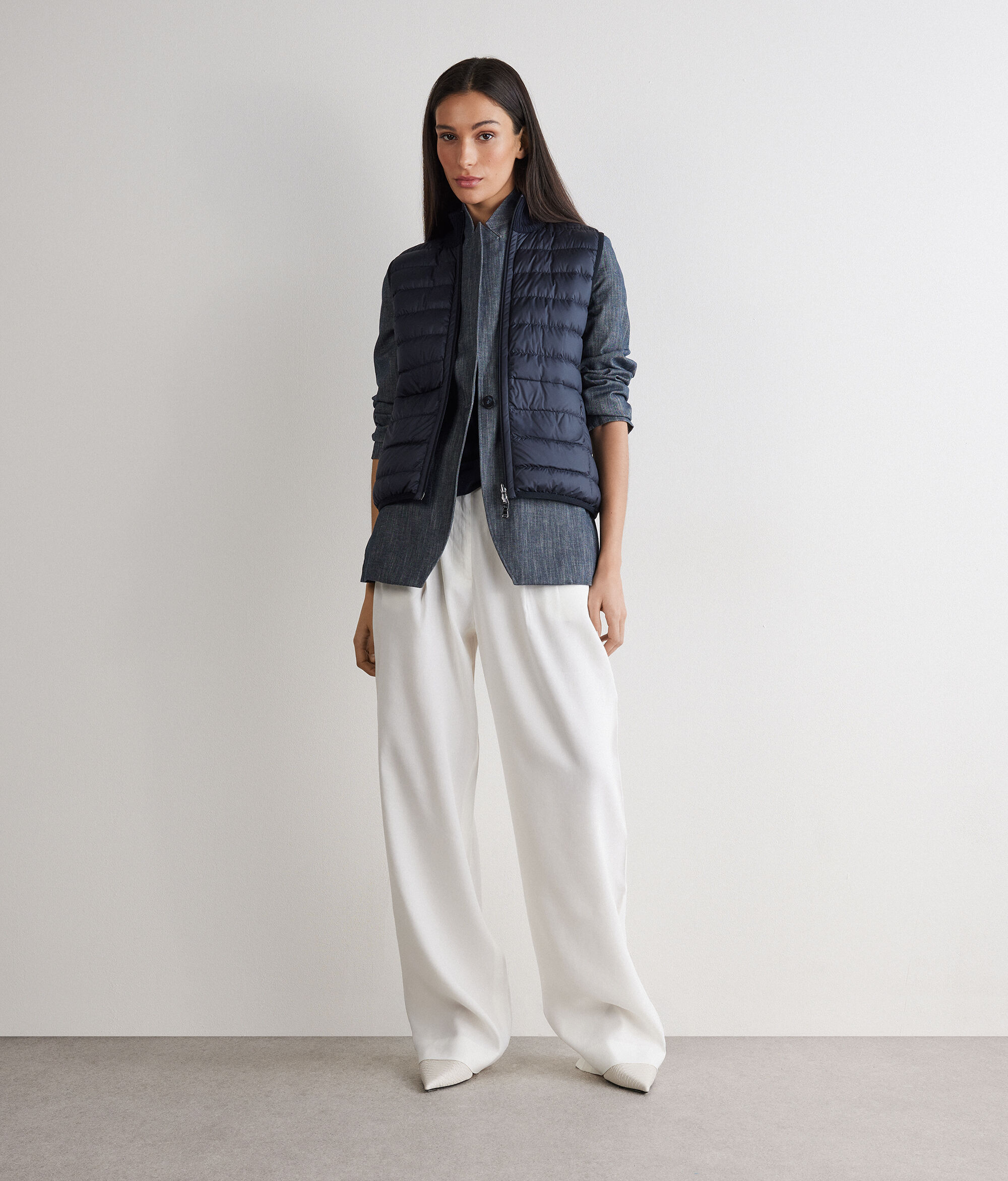 Αμάνικο πουπουλένιο ματ μπουφάν διπλής όψης