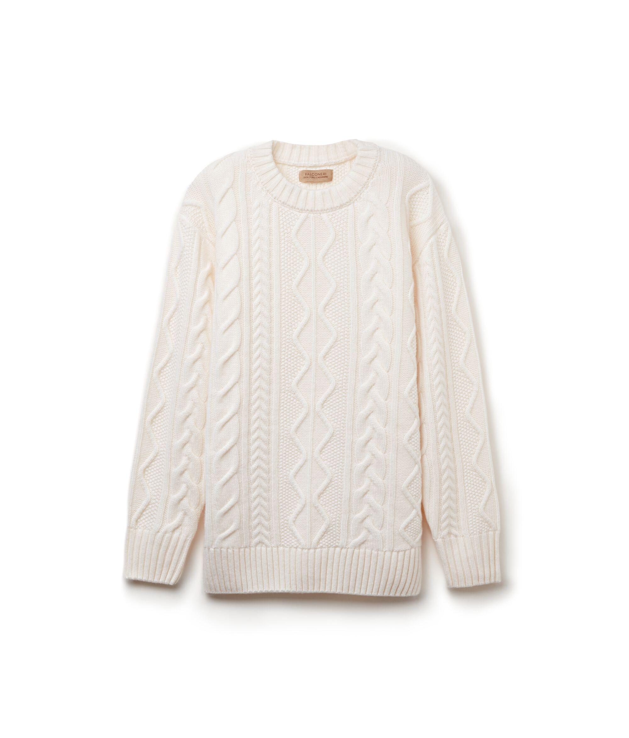 Cable Knit Ultrasoft Cashmere Round-Neck Jumper