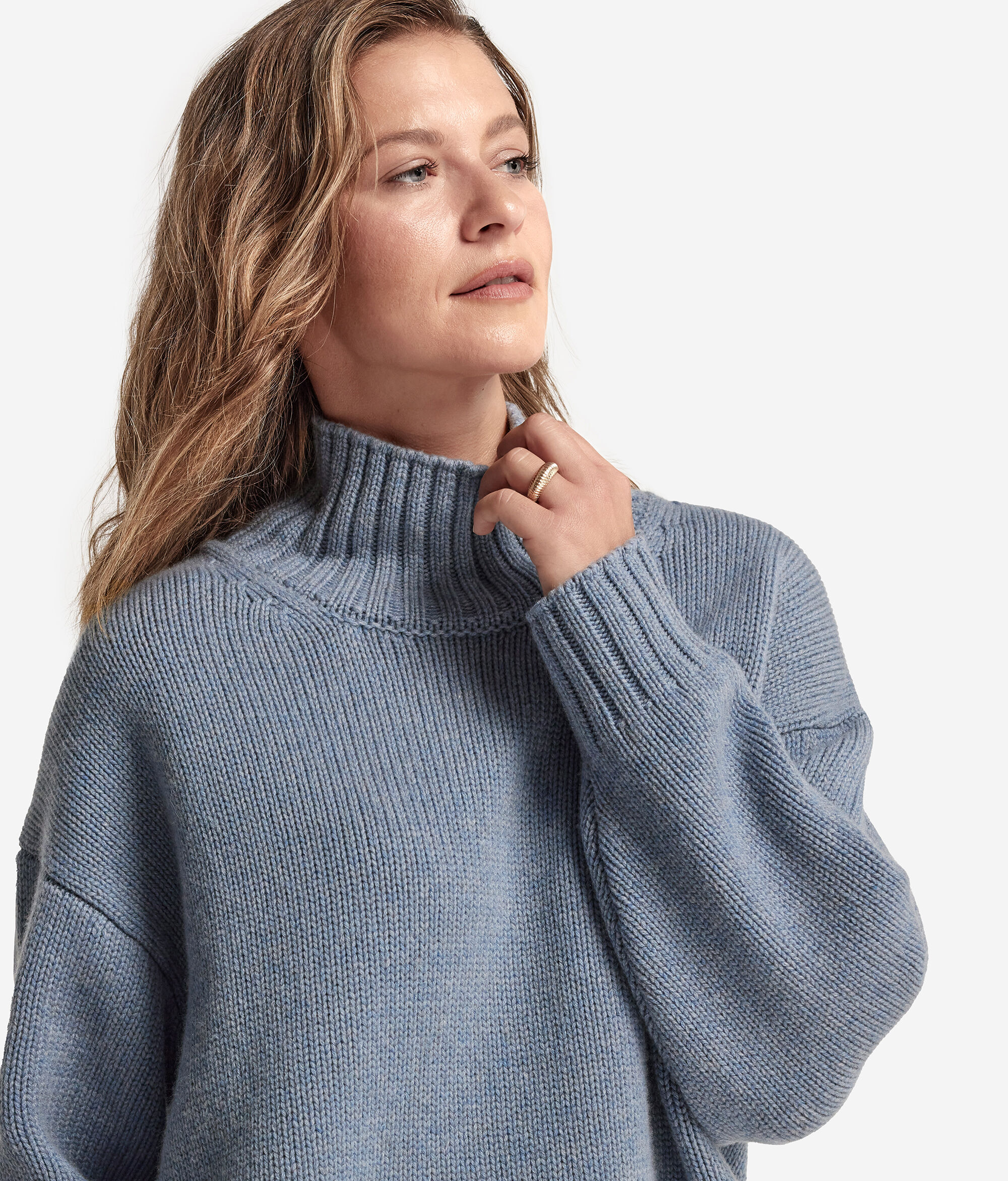 Bluză pe Gât din Tricot de Cașmir