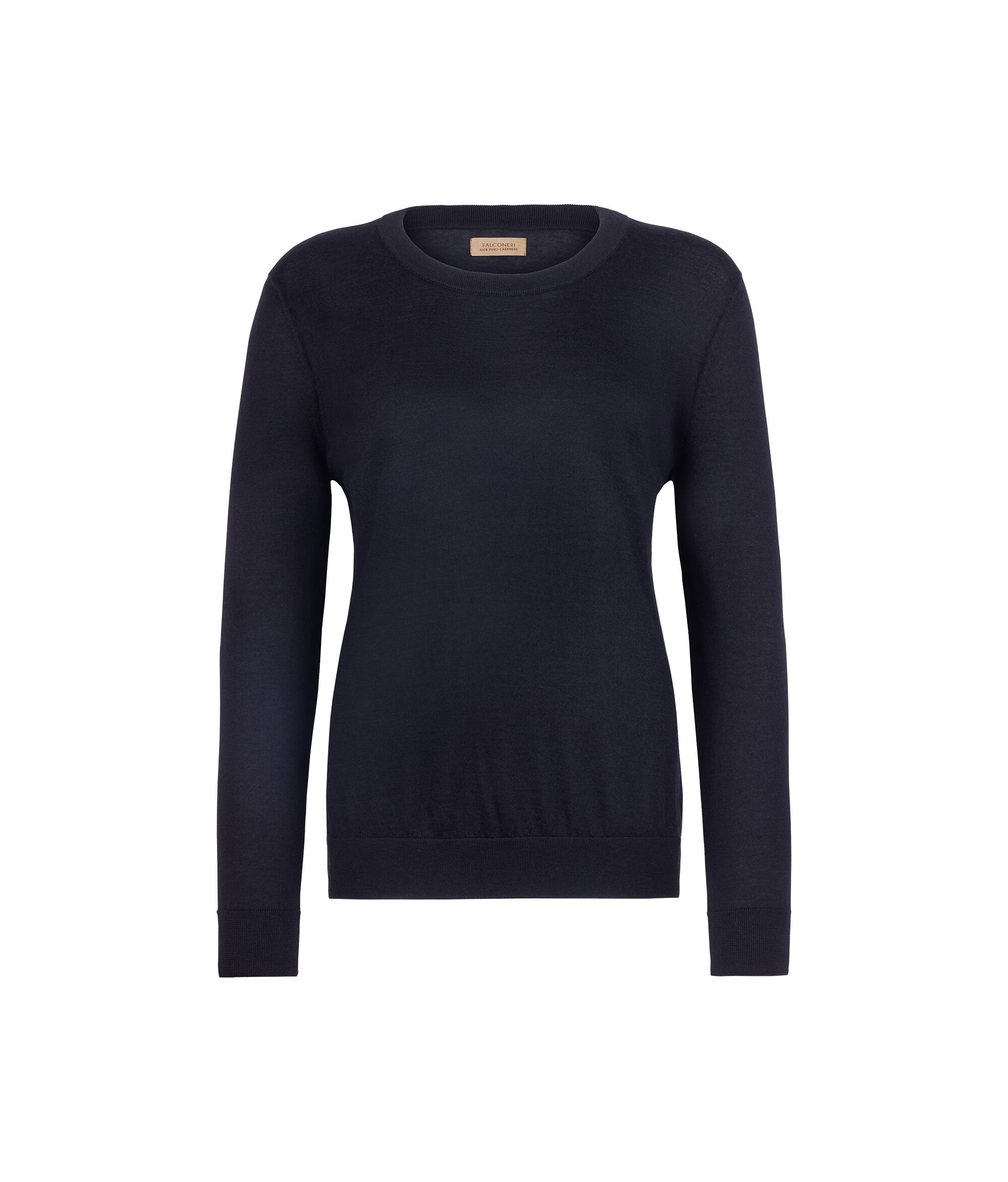 Jersey con cuello redondo de cashmere ultrafine