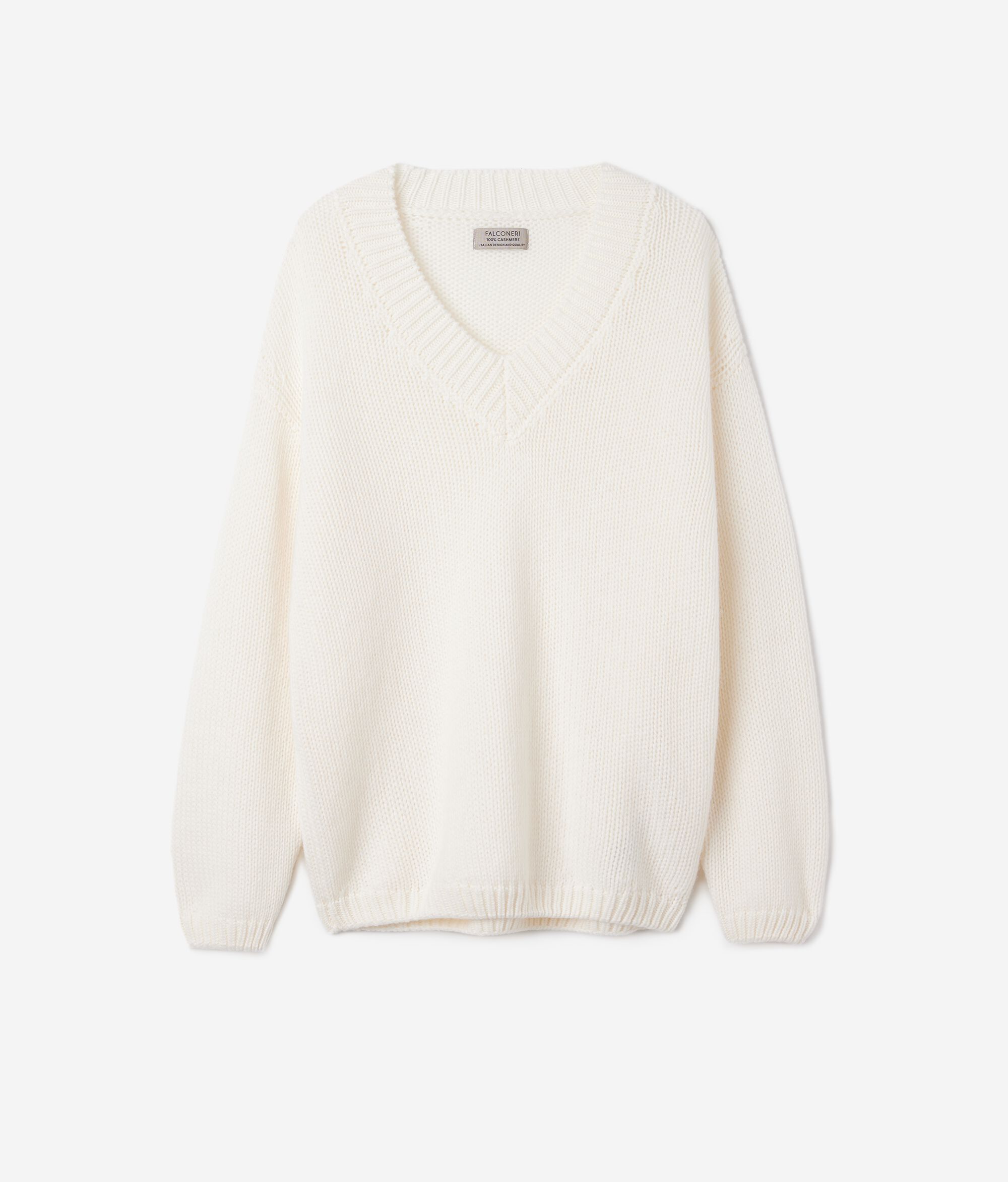 Ultrakönnyű Tricot Kasmír Pulóver V-nyakkivágással