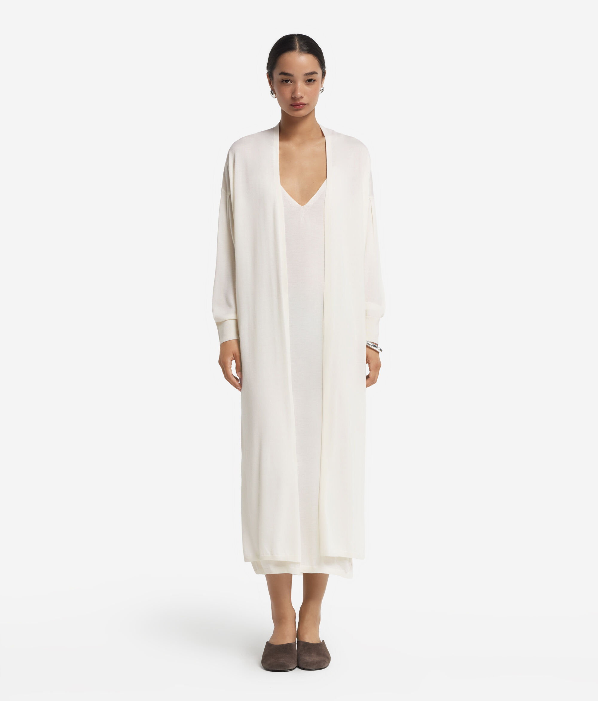Long Ultrafine Cashmere Cardigan