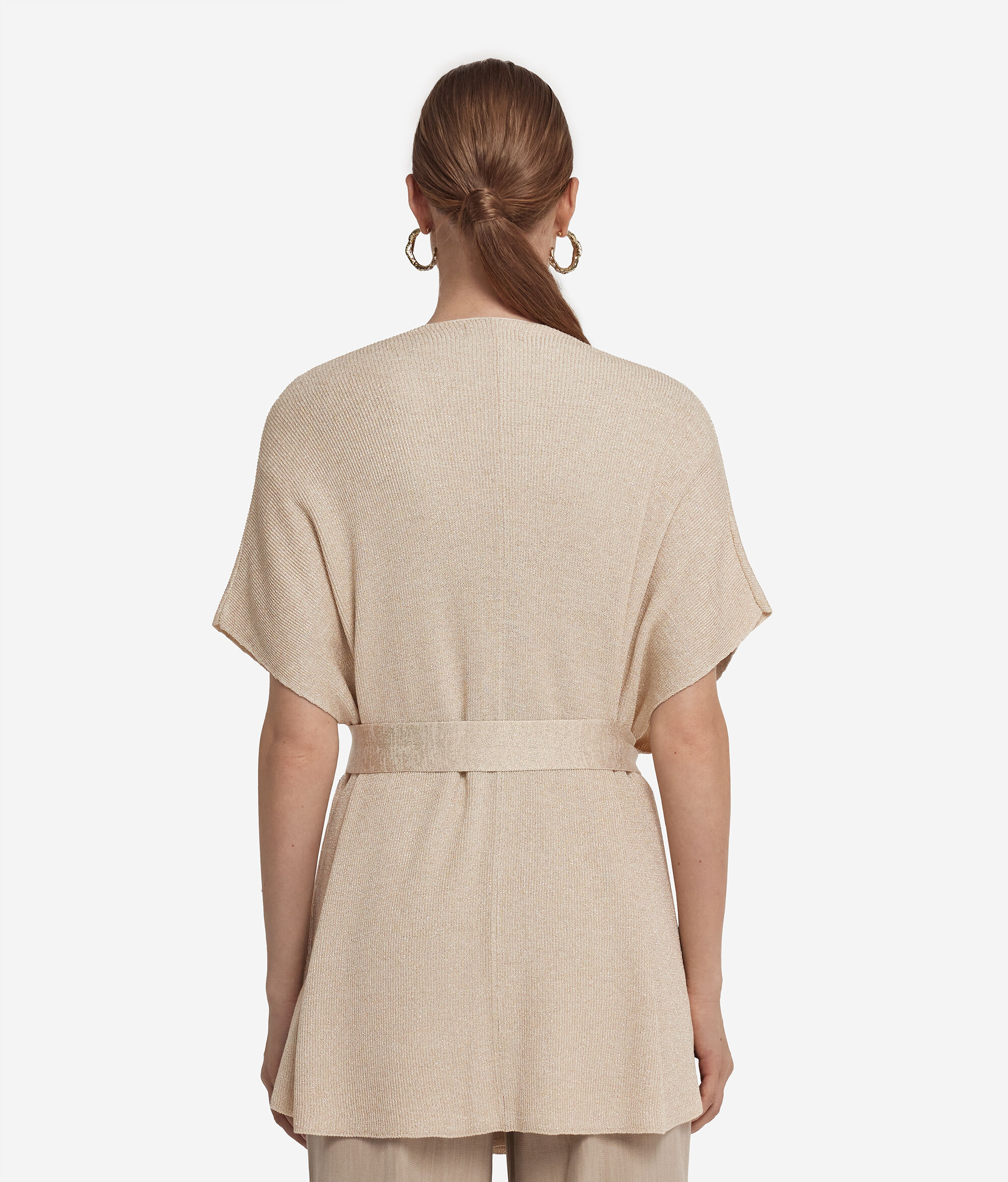 Lamé Ribbed Kimono