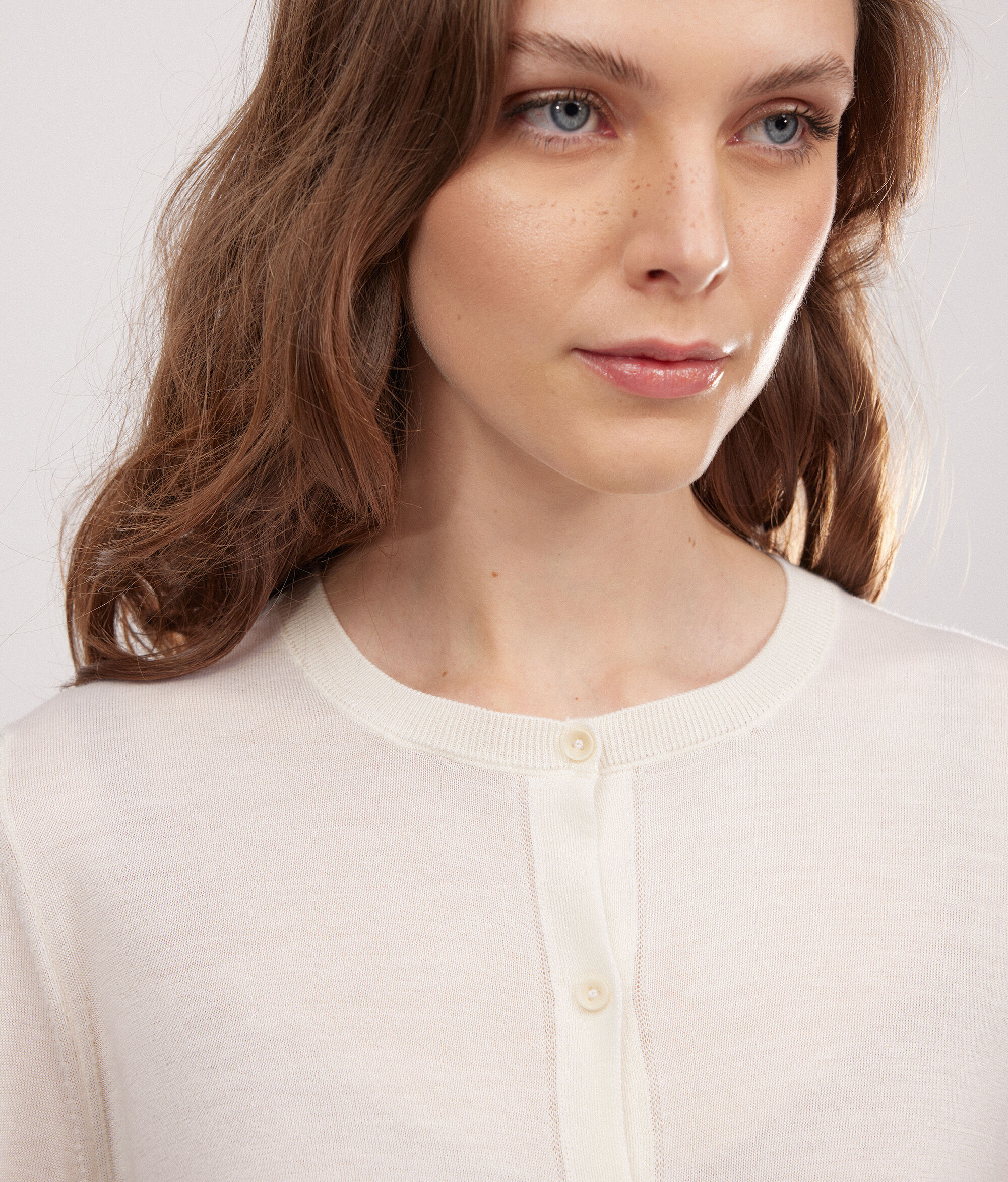 Round-Neck Ultrafine Cashmere Cardigan