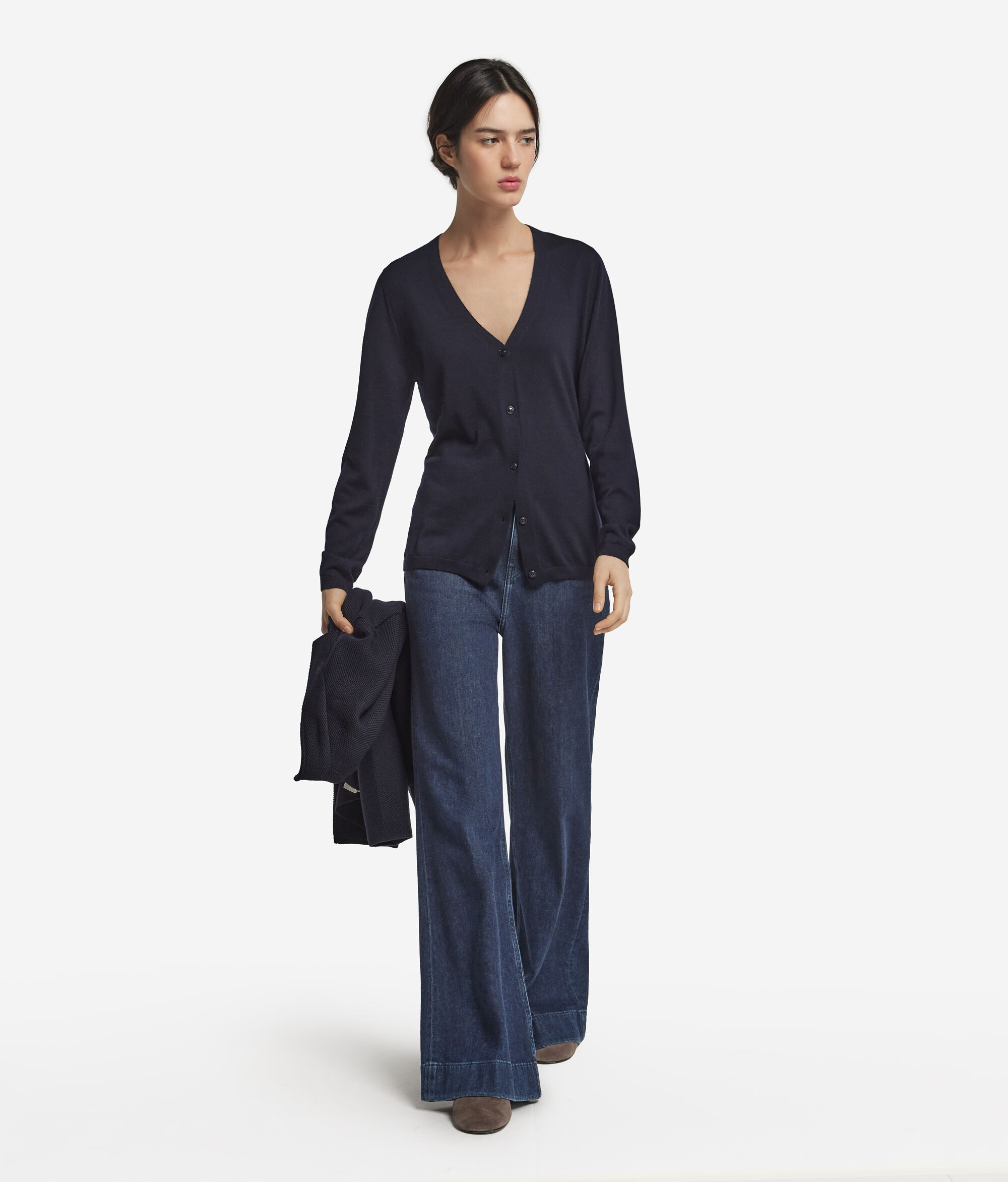 Ultrafine Cashmere V-Neck Cardigan