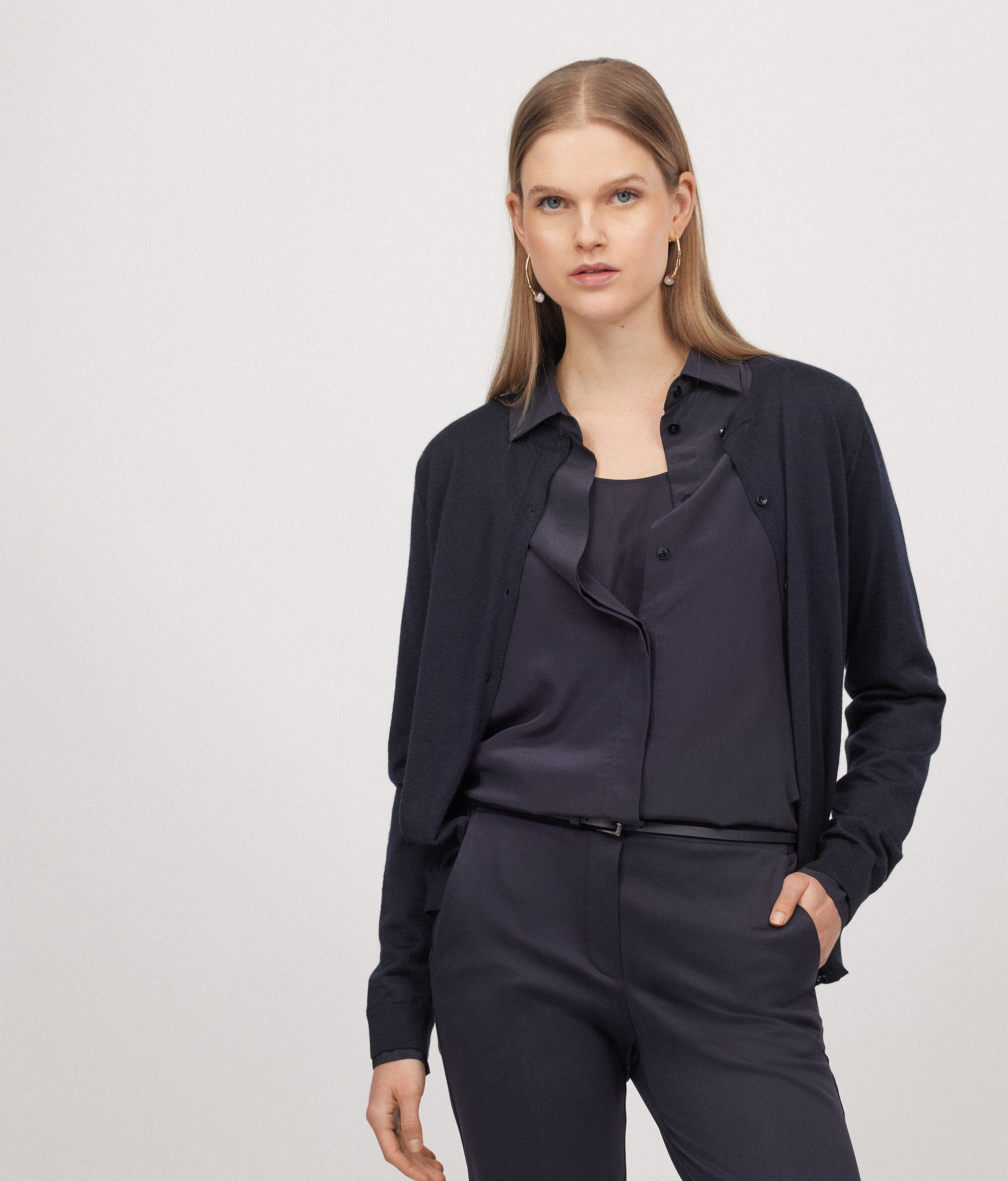 Silk Shirt with Collar