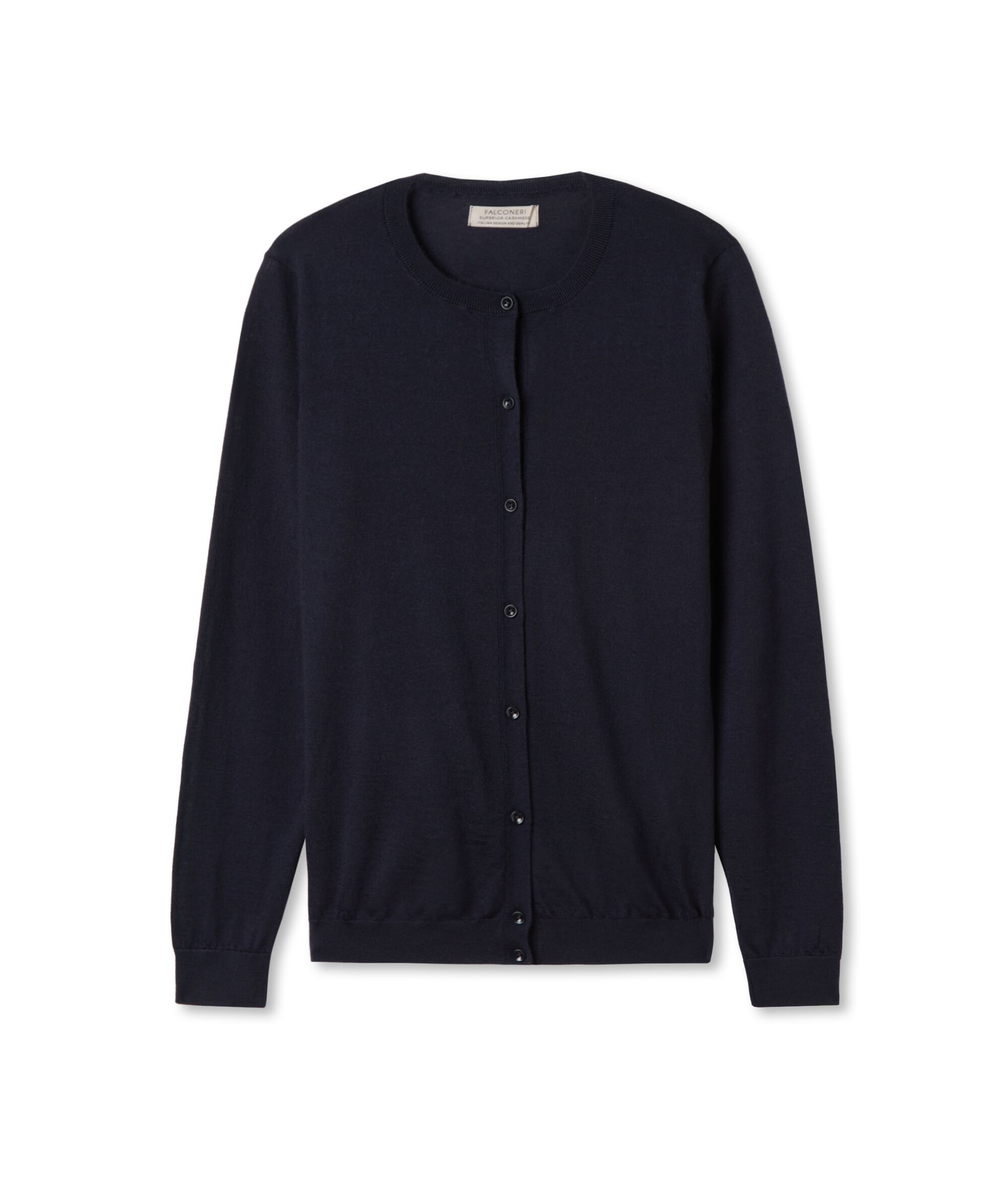 Round-Neck Ultrafine Cashmere Cardigan