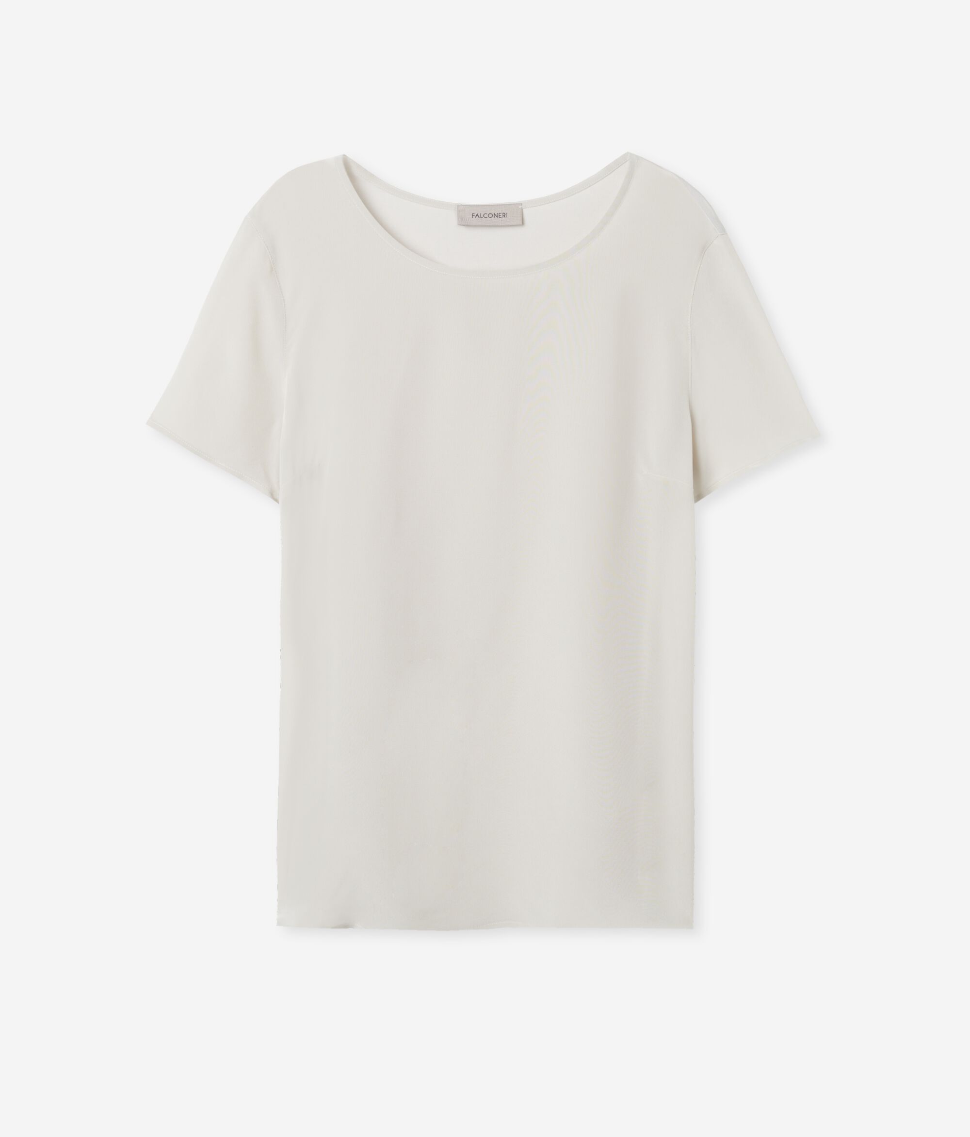 Rundhals-T-Shirt aus Seide