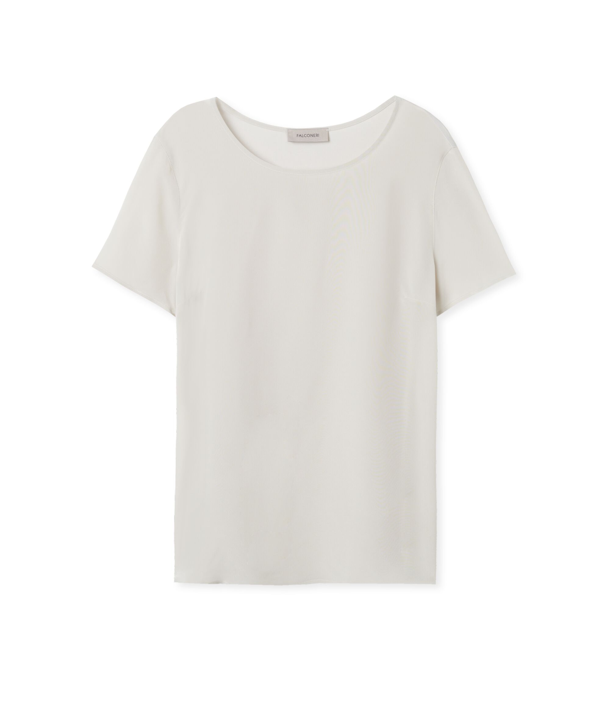 Rundhals-T-Shirt aus Seide