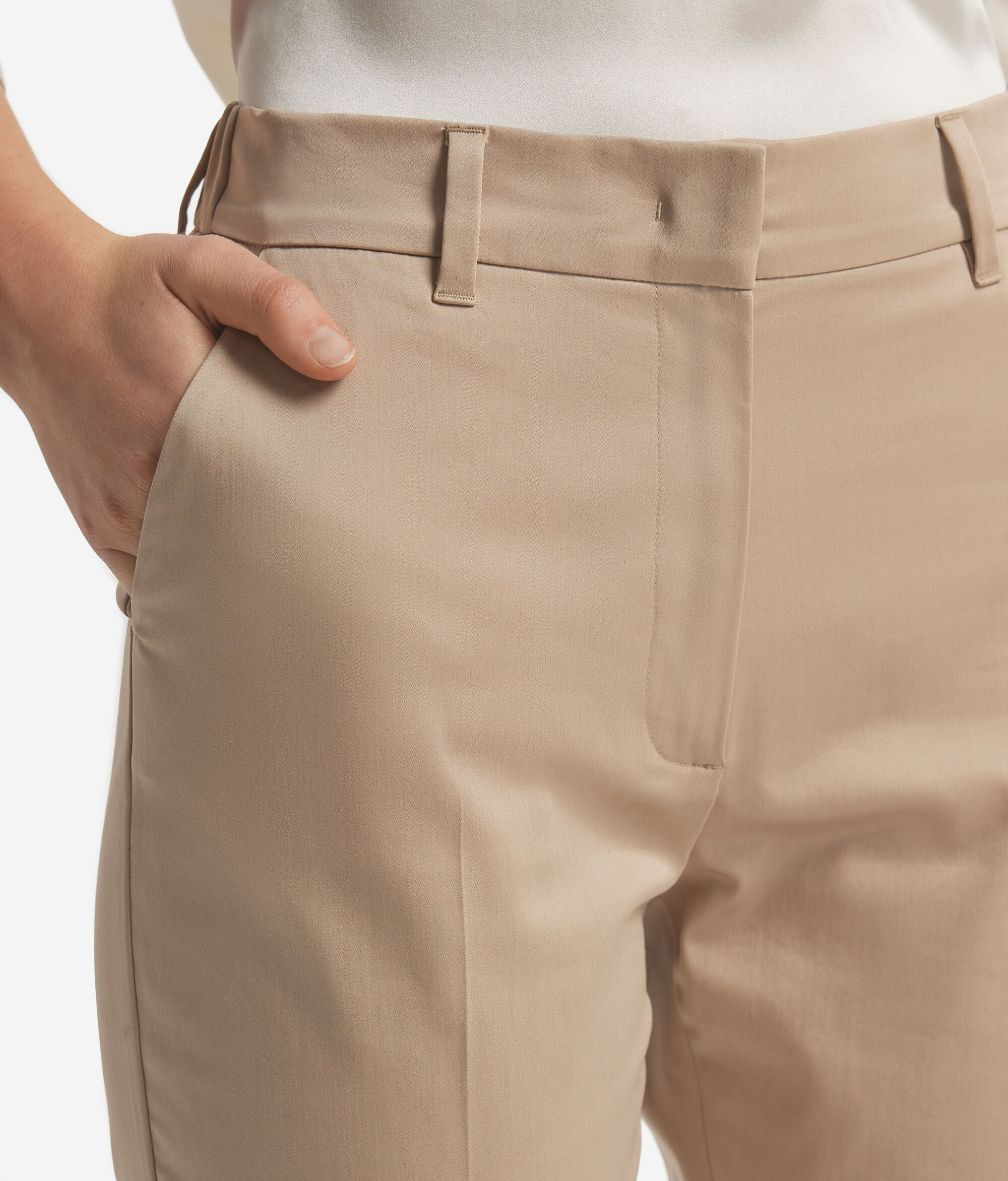 Zippered Cigarette Pants