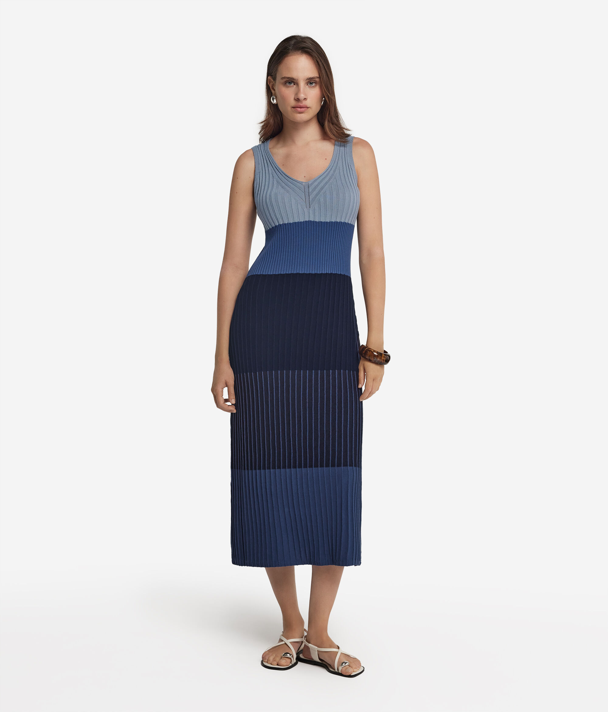 Robe côtelée en coton