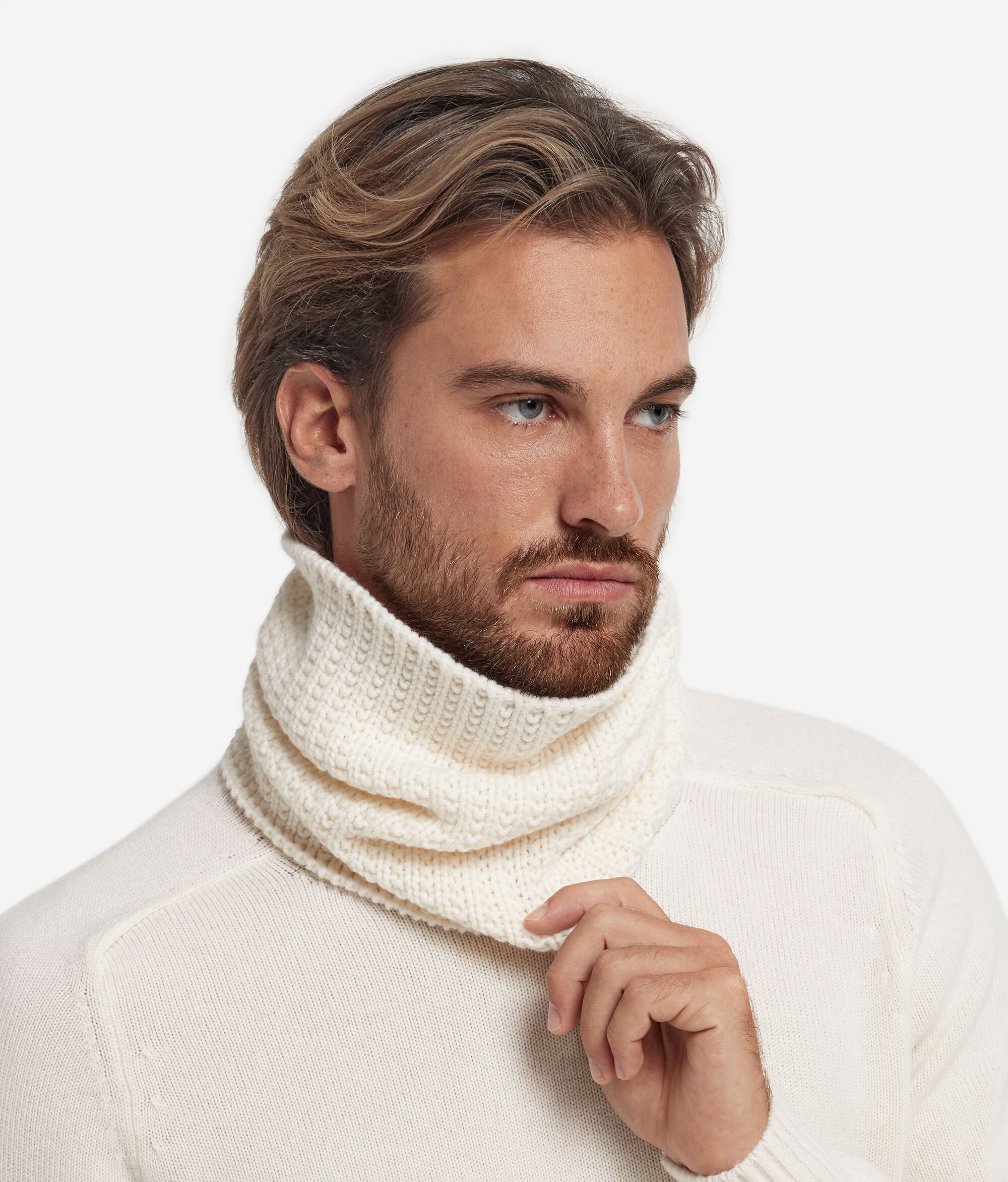 Tapaboques amb estampat de canalé de Cashmere
