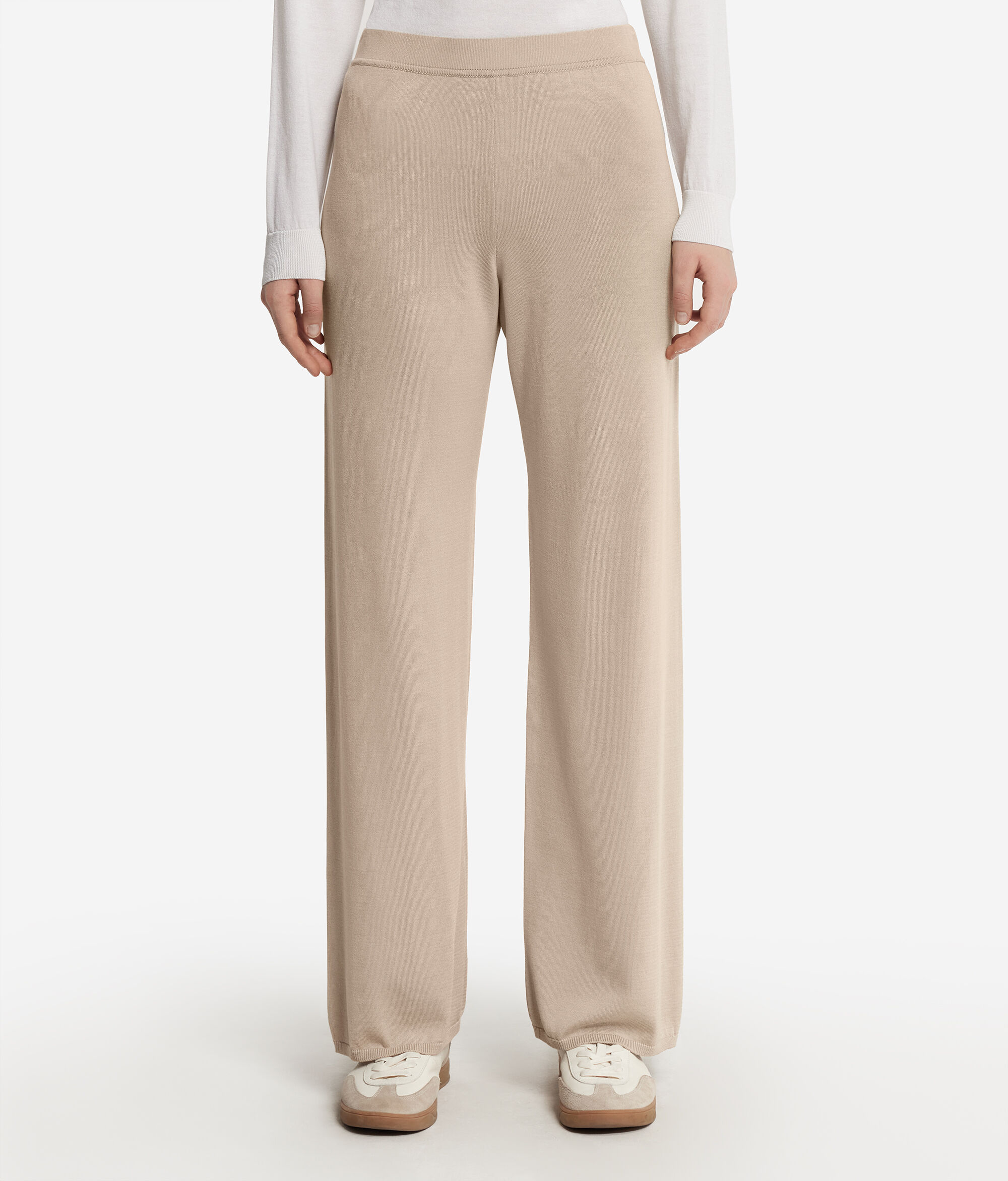 Silk and Cotton Palazzo Trousers