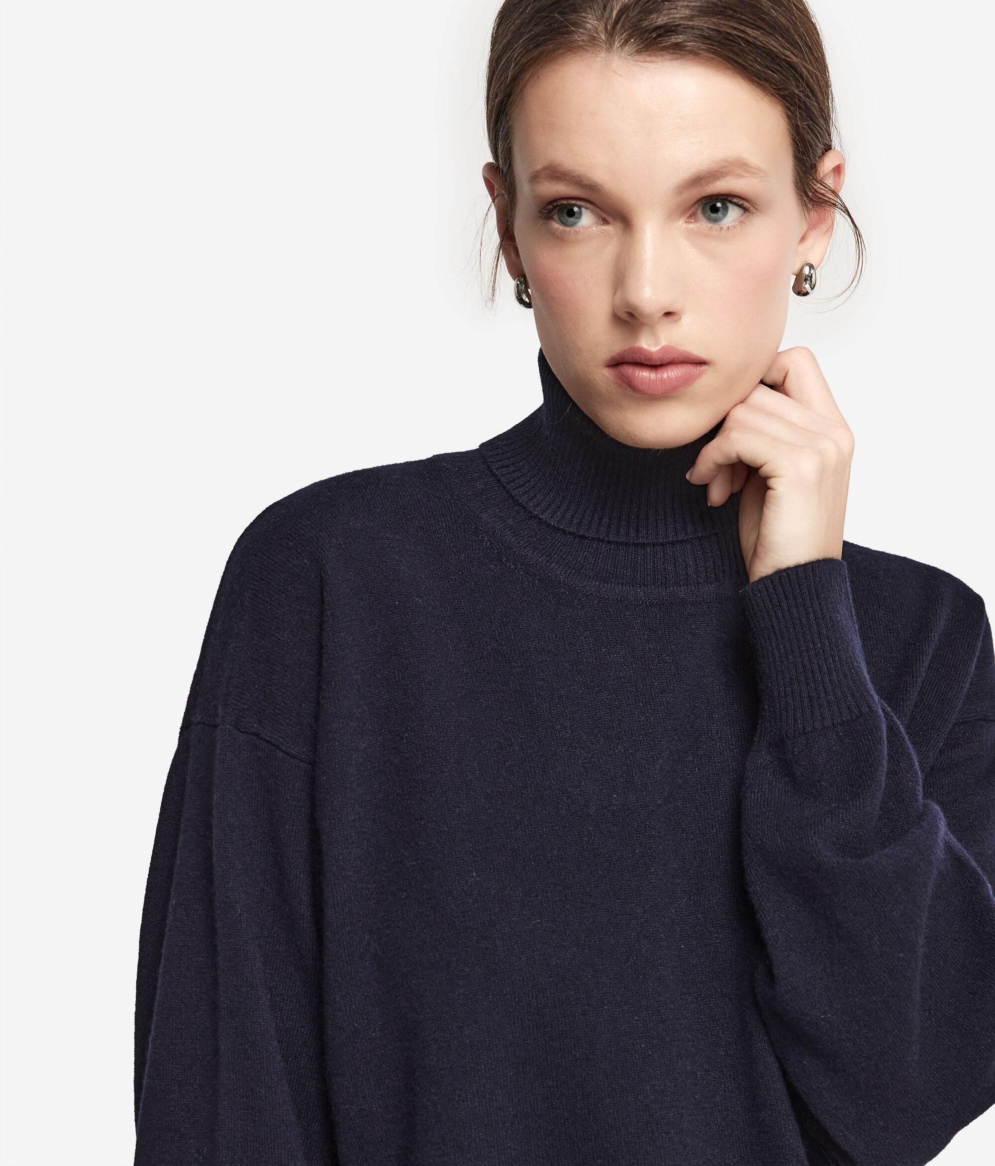Ultrasoft Cashmere Turtleneck with Slits