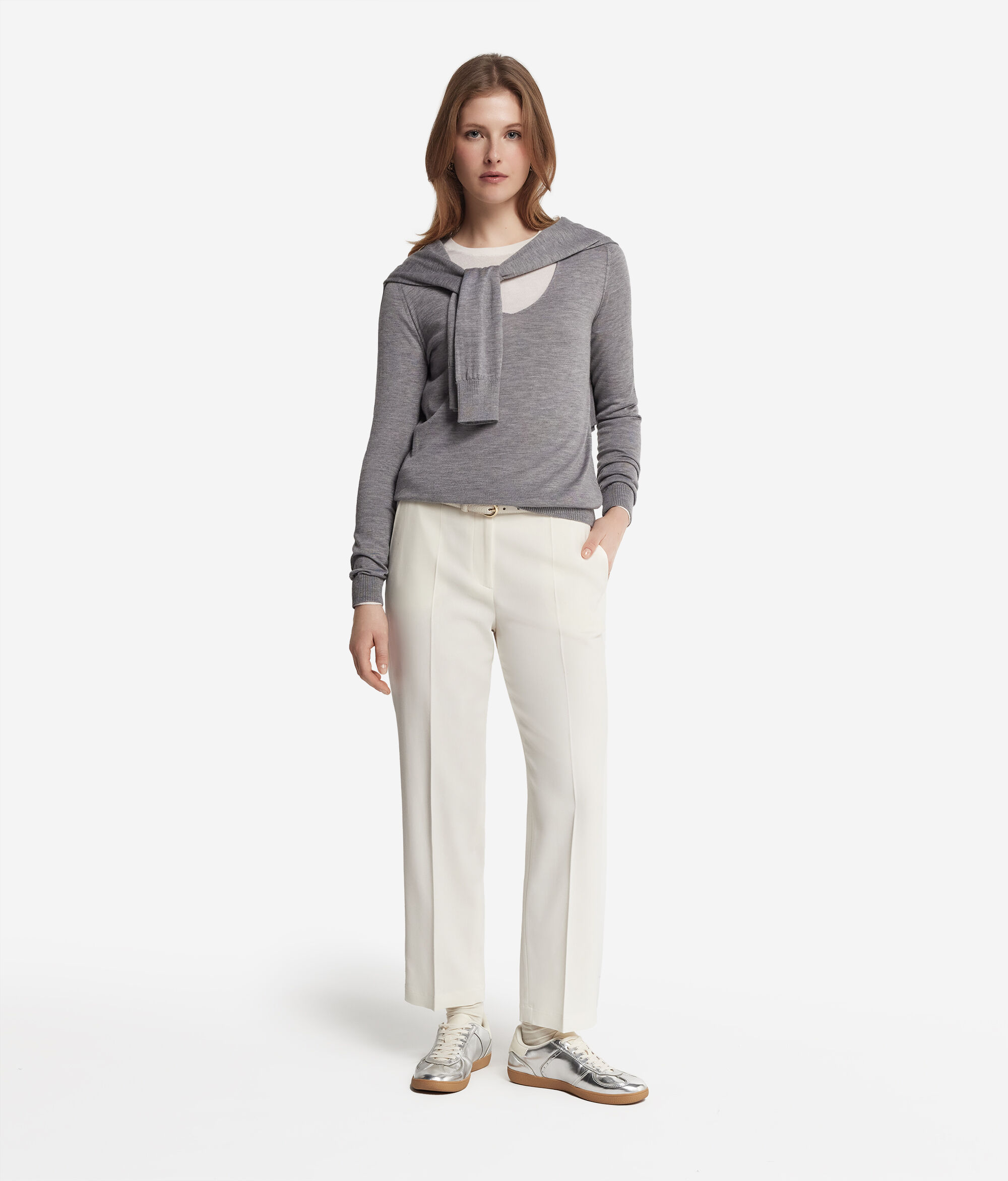 Pullover mit V-Ausschnitt aus Kaschmir Ultrafine