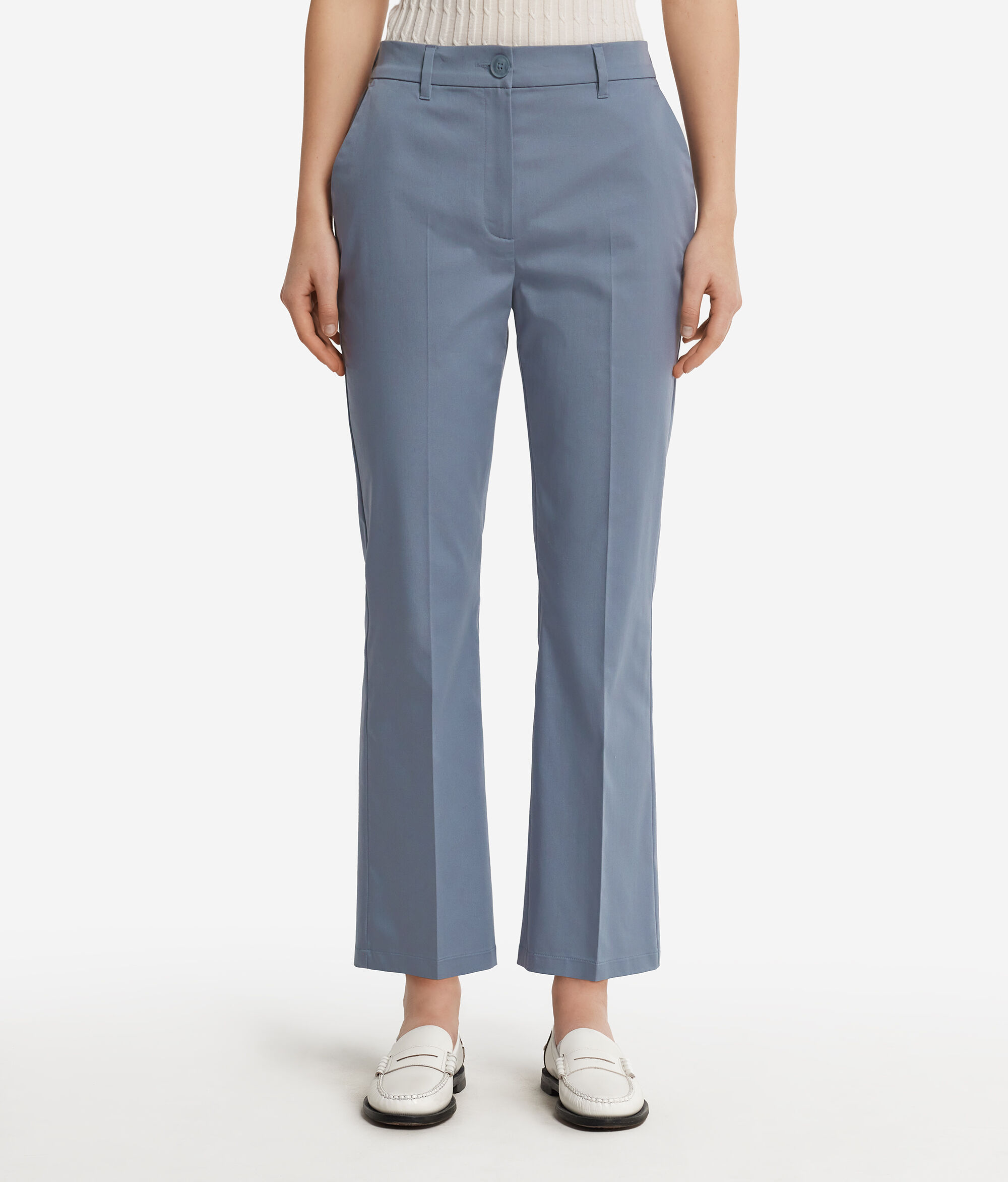Cotton Fabric Flared Pants