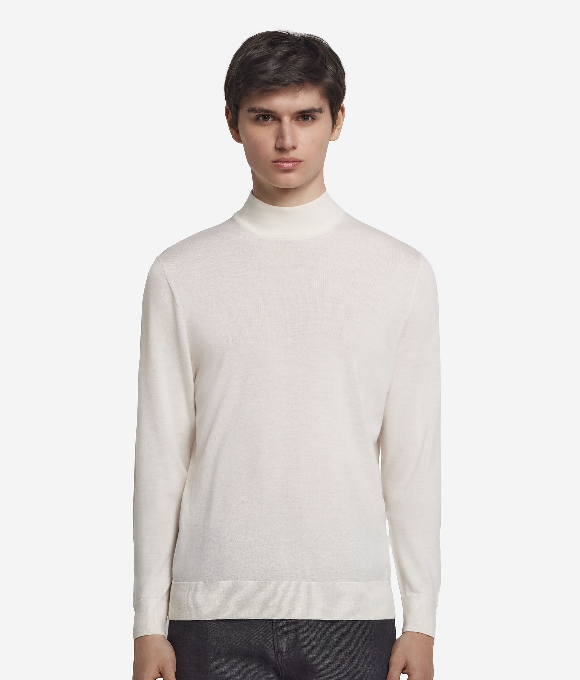 Μακρυμάνικη Μπλούζα από Cashmere με Ψηλό Γιακά