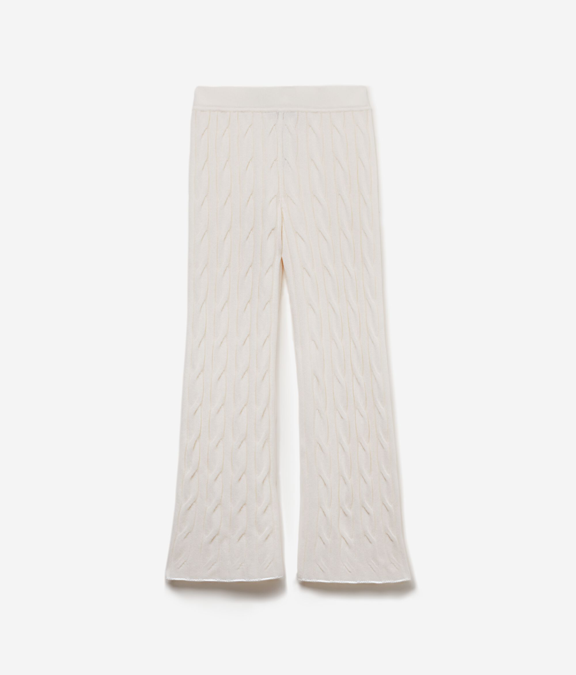 Pantaloni cu Model Împletit din Cașmir Ultrasoft