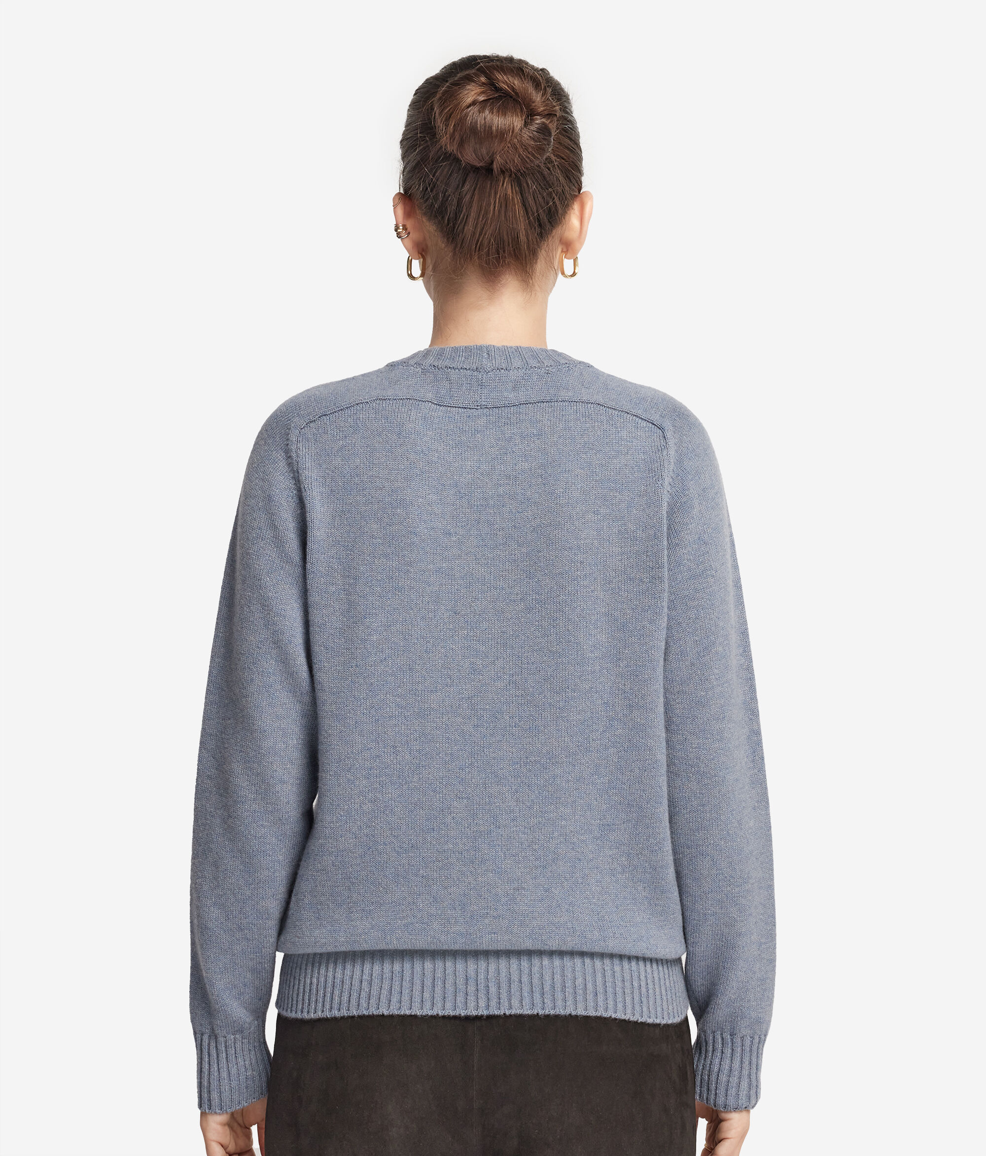 Ultrasoft Cashmere Crewneck Sweater with Set-in Sleeves