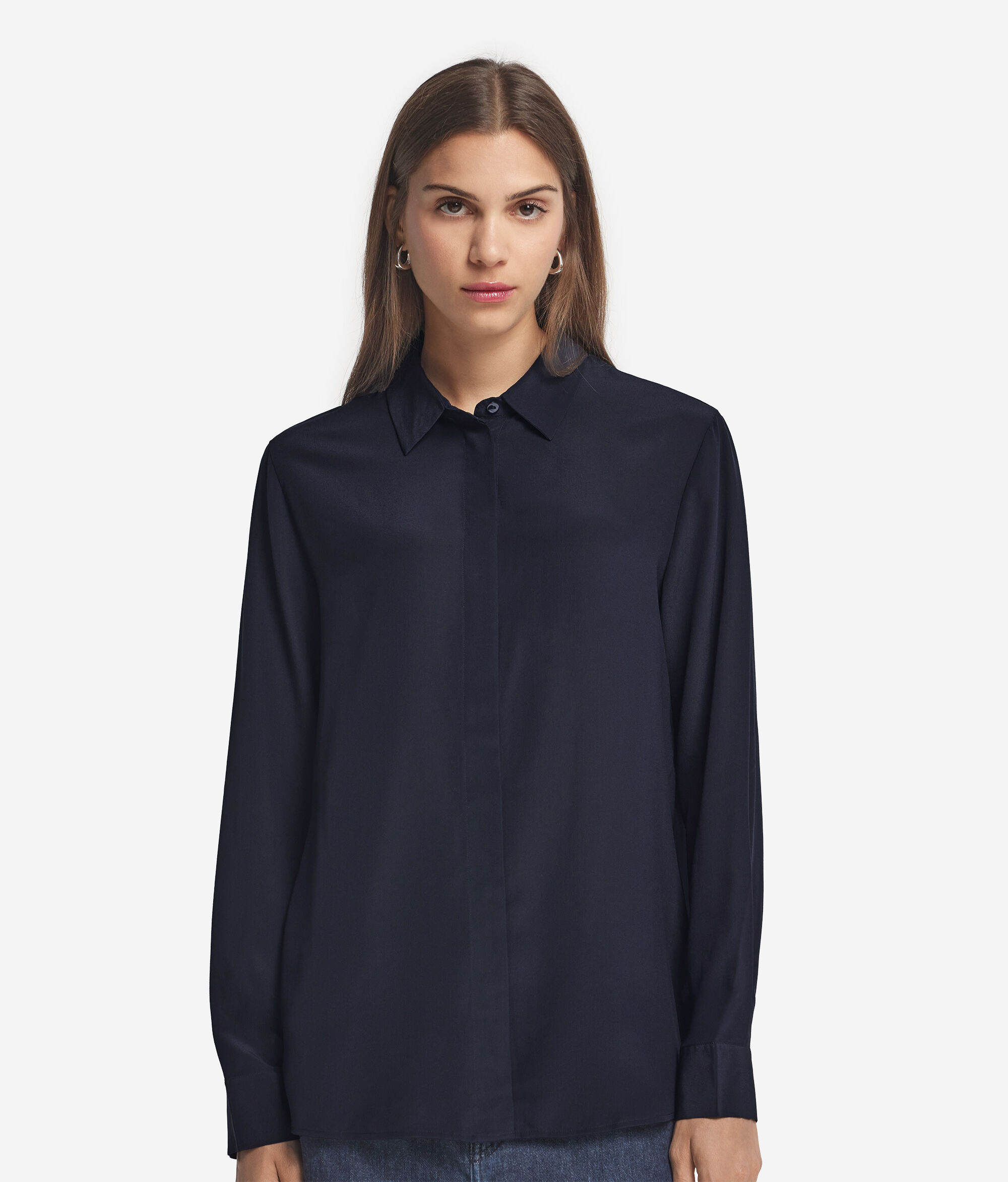 Silk Shirt with Collar