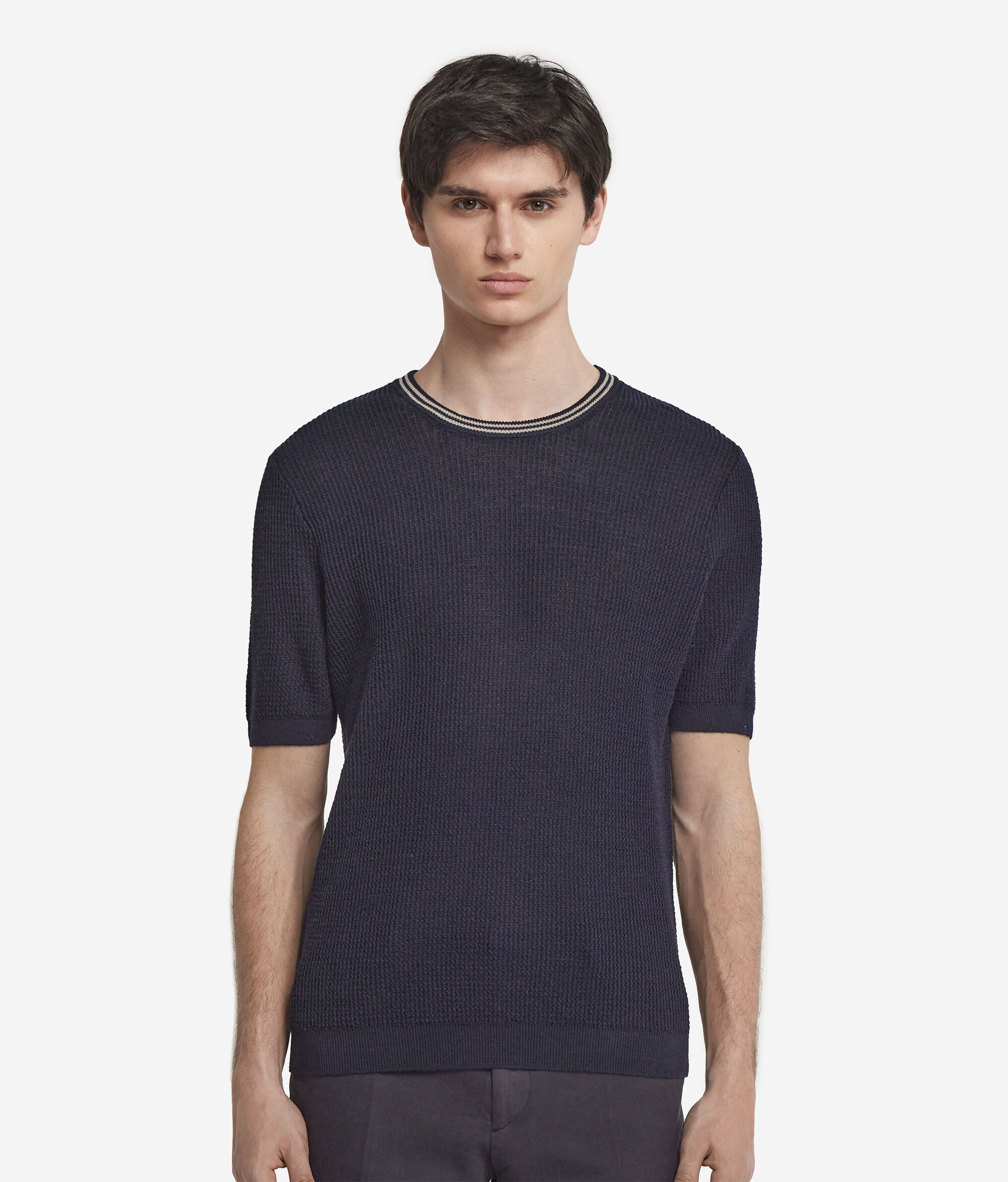 T-Shirt με Πλέξη Waffle