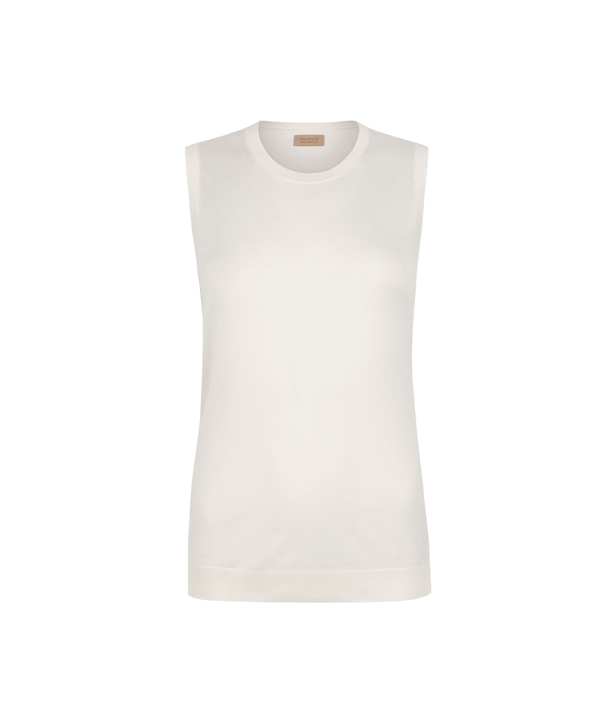 Camiseta sin mangas básica de seda