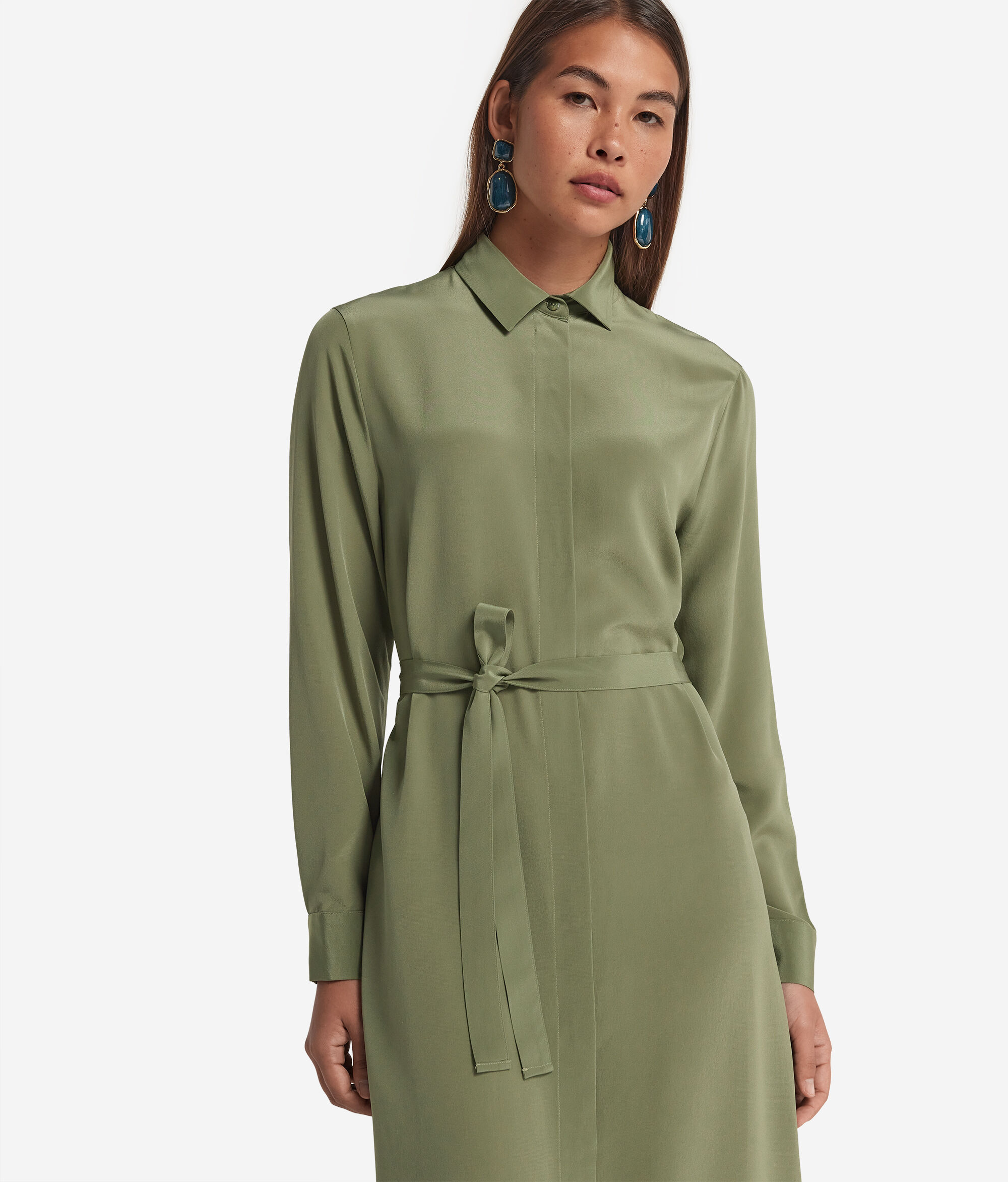 Silk Shirt Dress