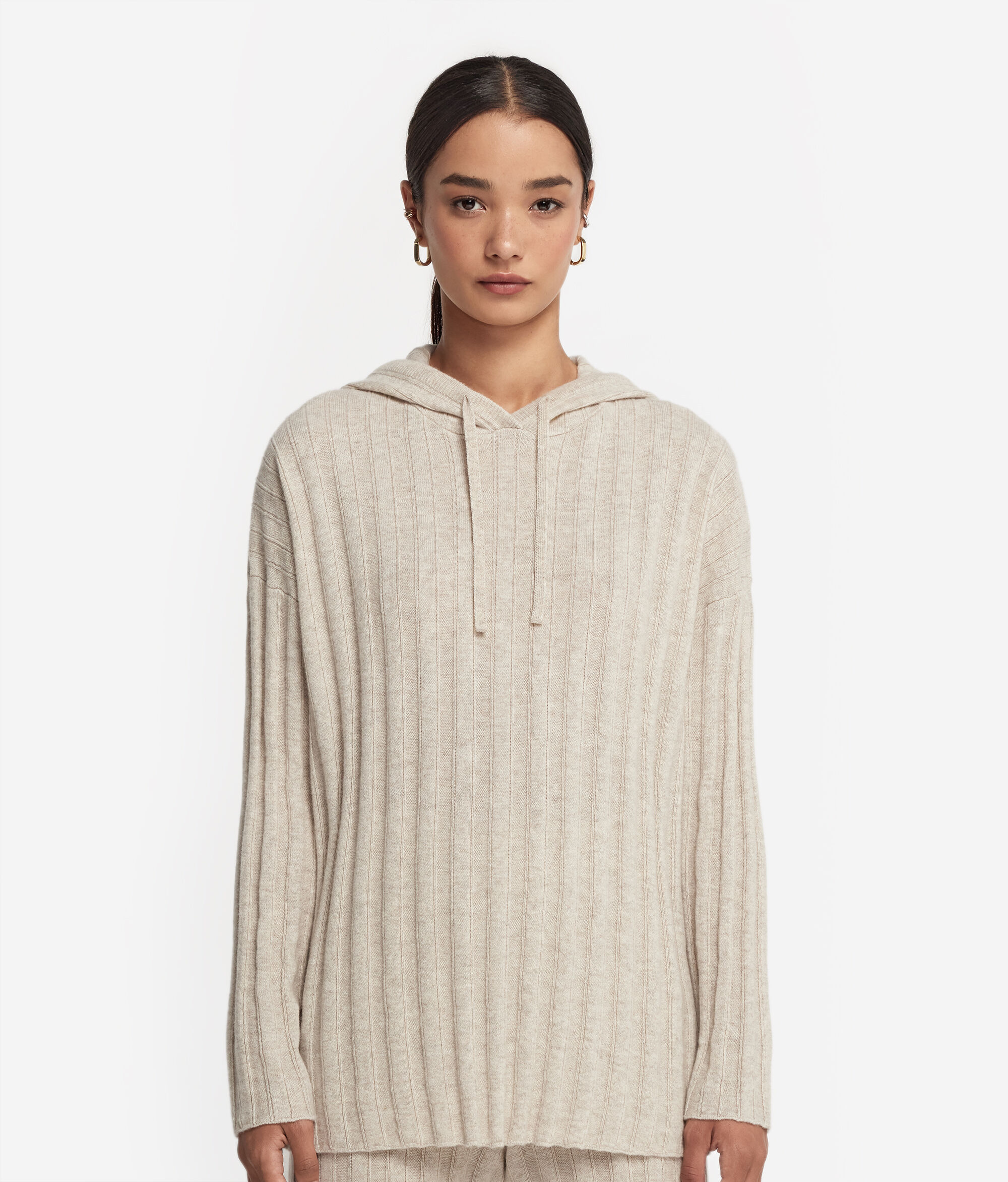 Dessuadora de canalé de cashmere ultrasoft