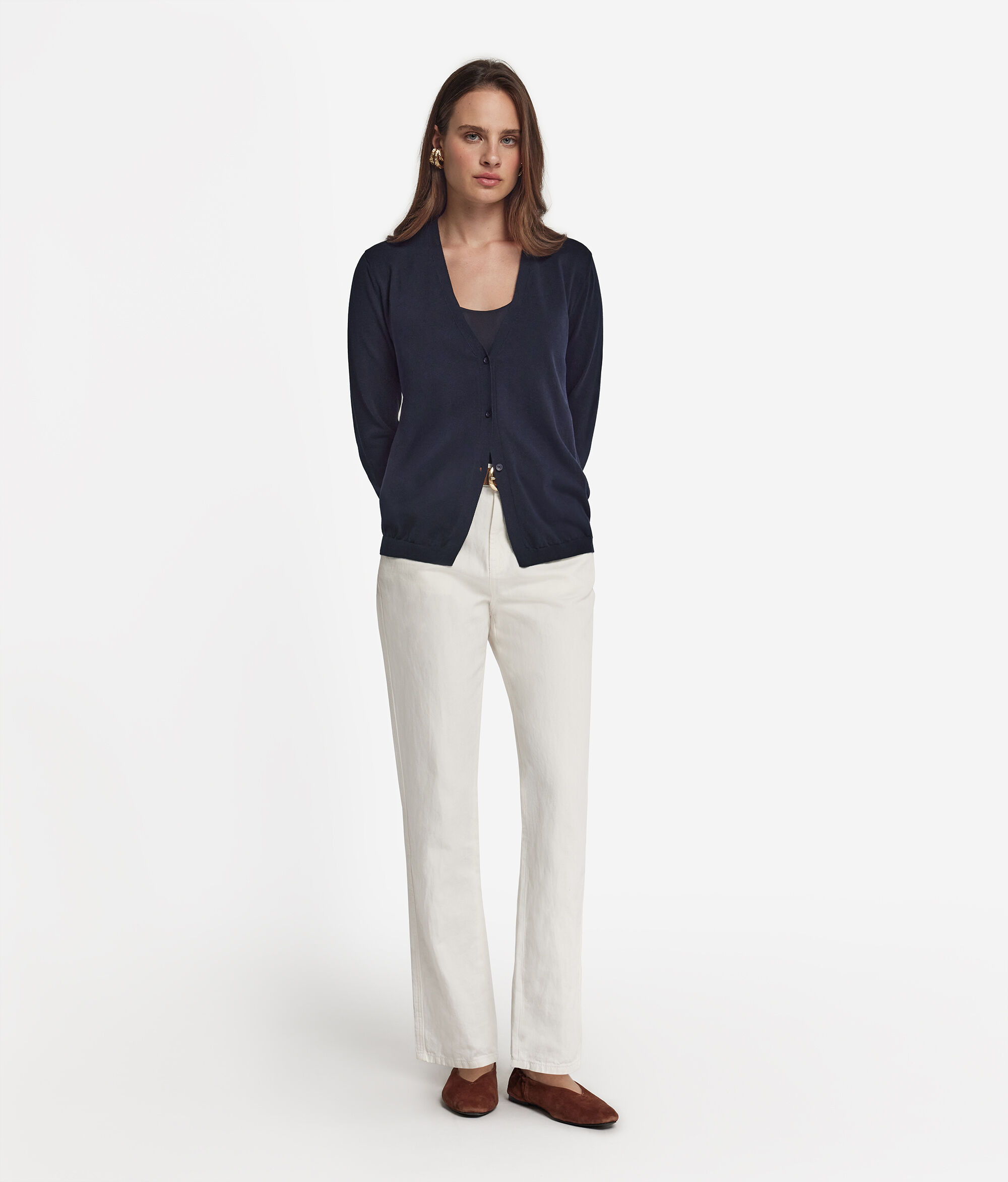 Langärmeliger Cardigan aus Baumwolle Fresh