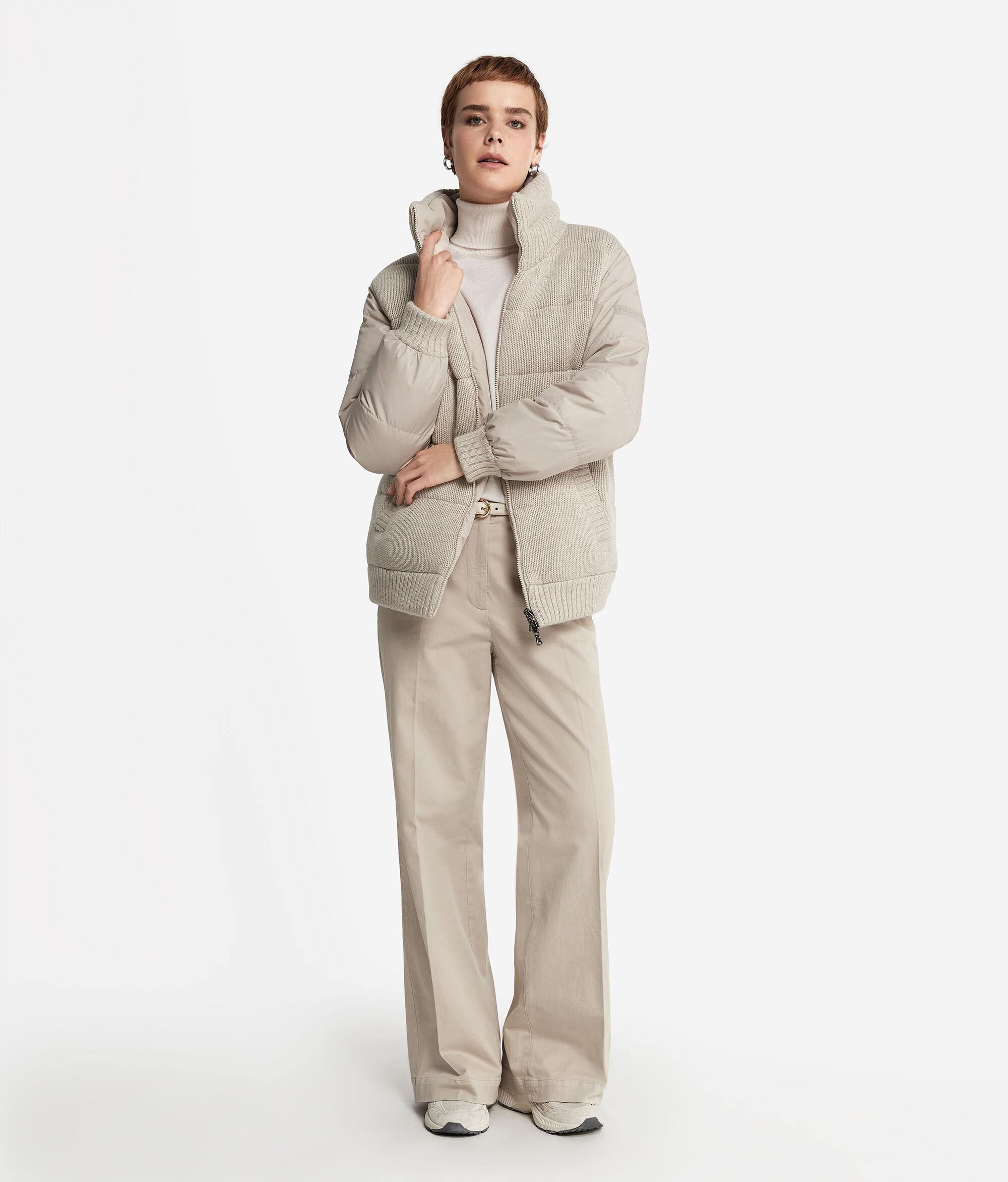 Cashmere Tricot Reversible Down Jacket