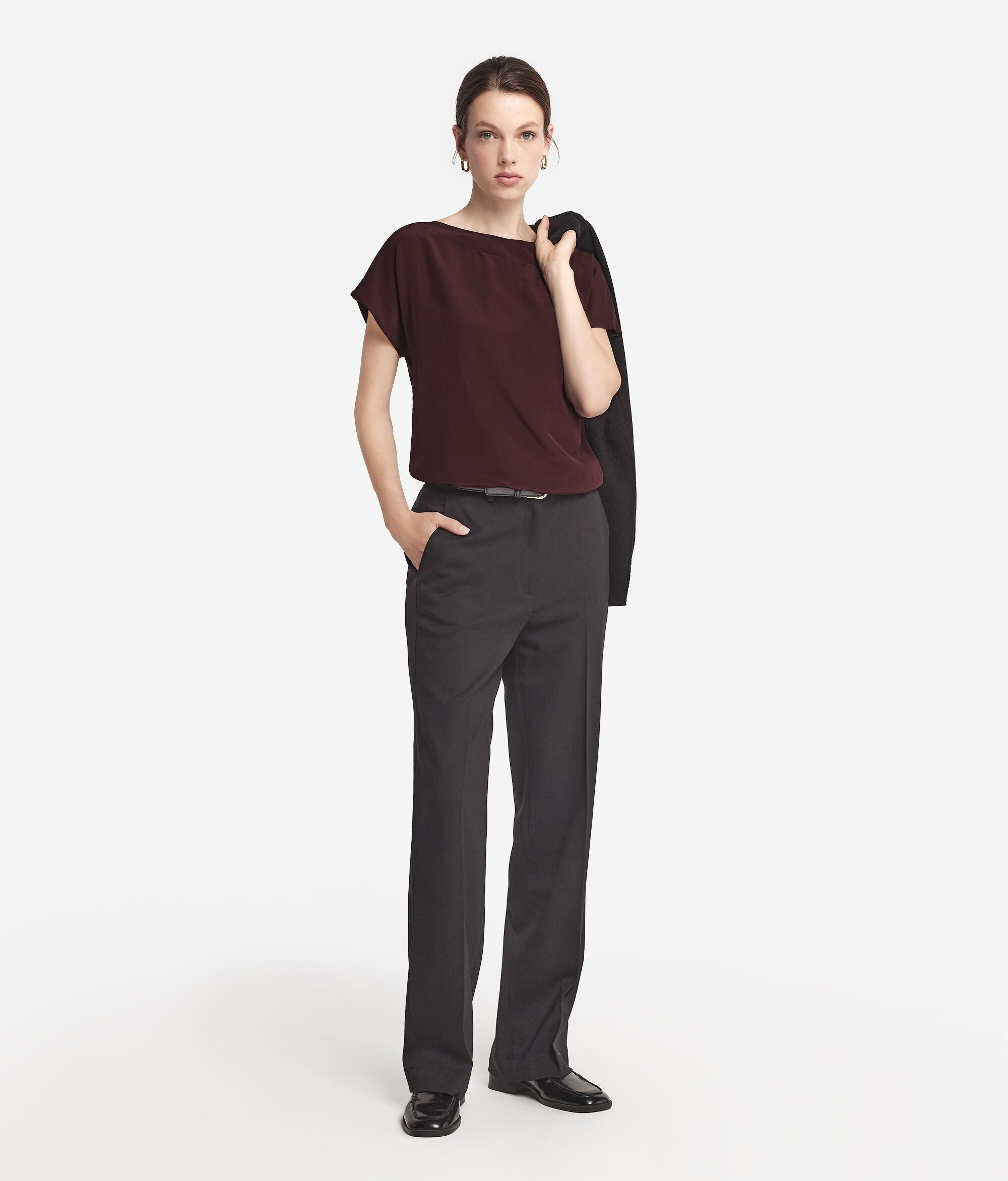 Silk and Modal Boat-Neck T-Shirt
