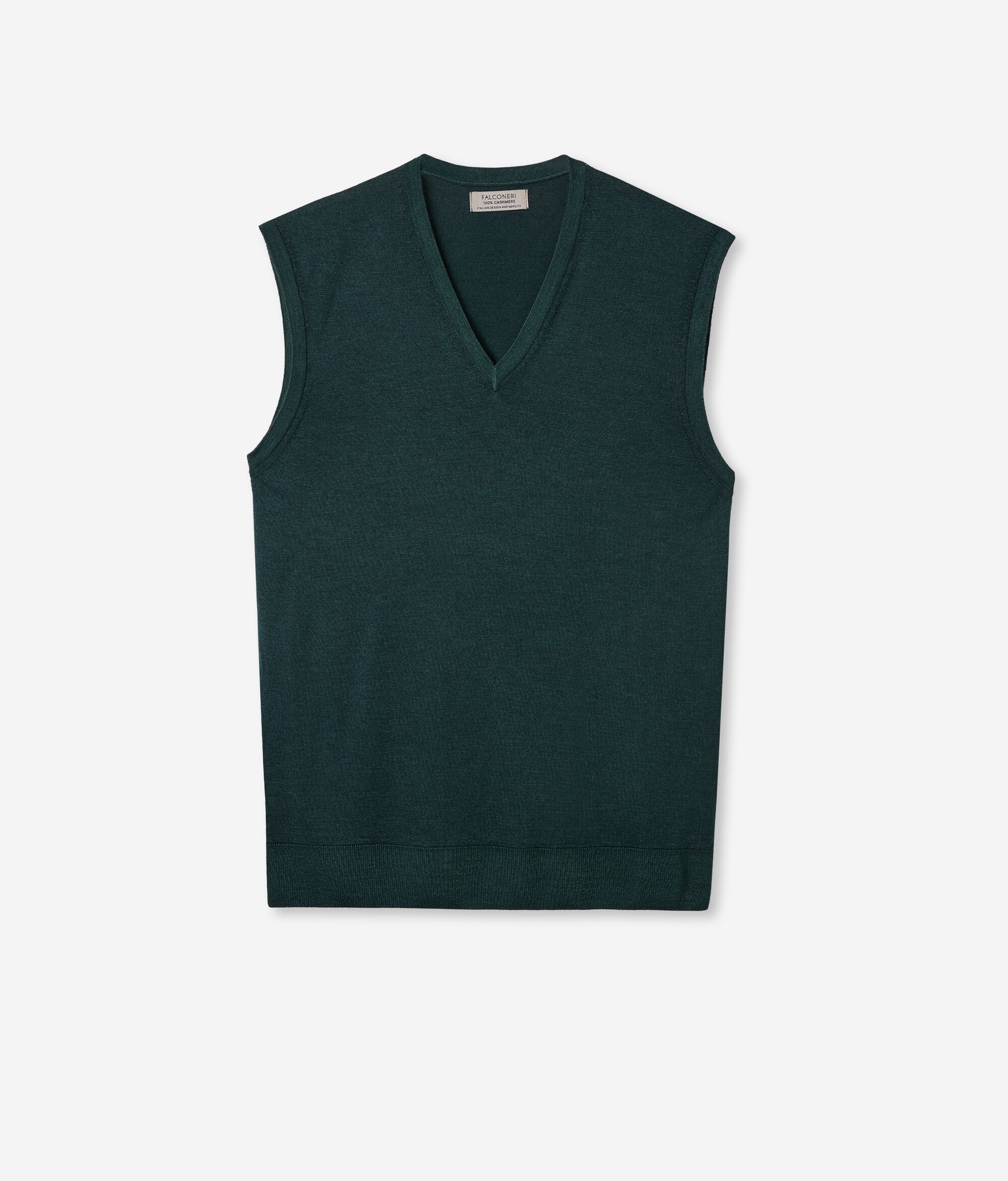 Gilet Scollo a V in Cashmere Ultrafine