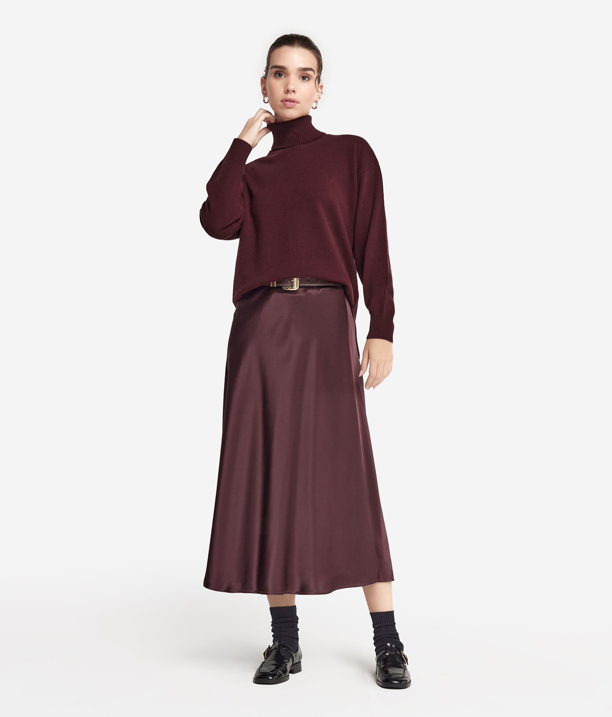 Ultrasoft Cashmere Turtleneck with Slits