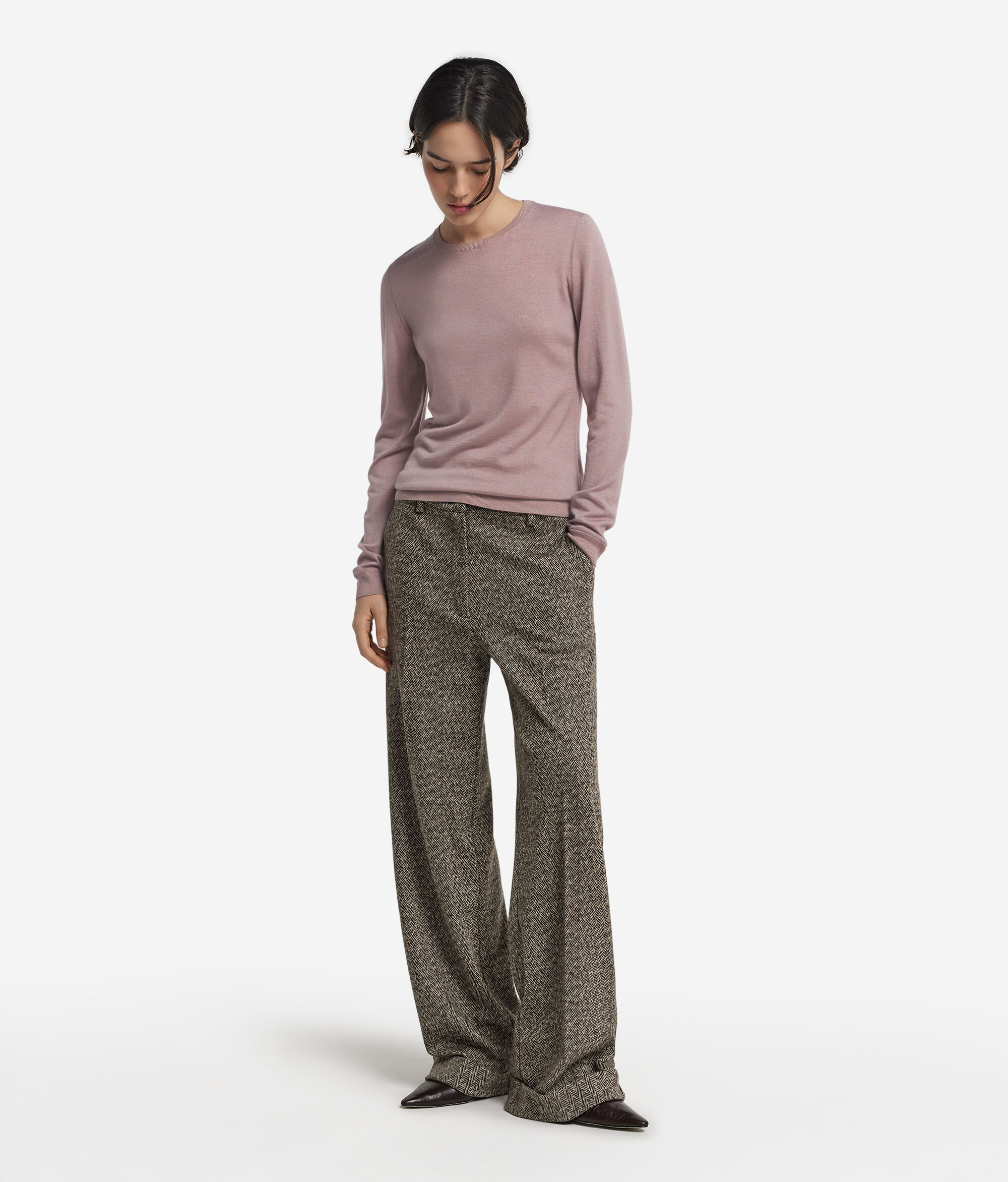 Round-Neck Ultrafine Cashmere Jumper