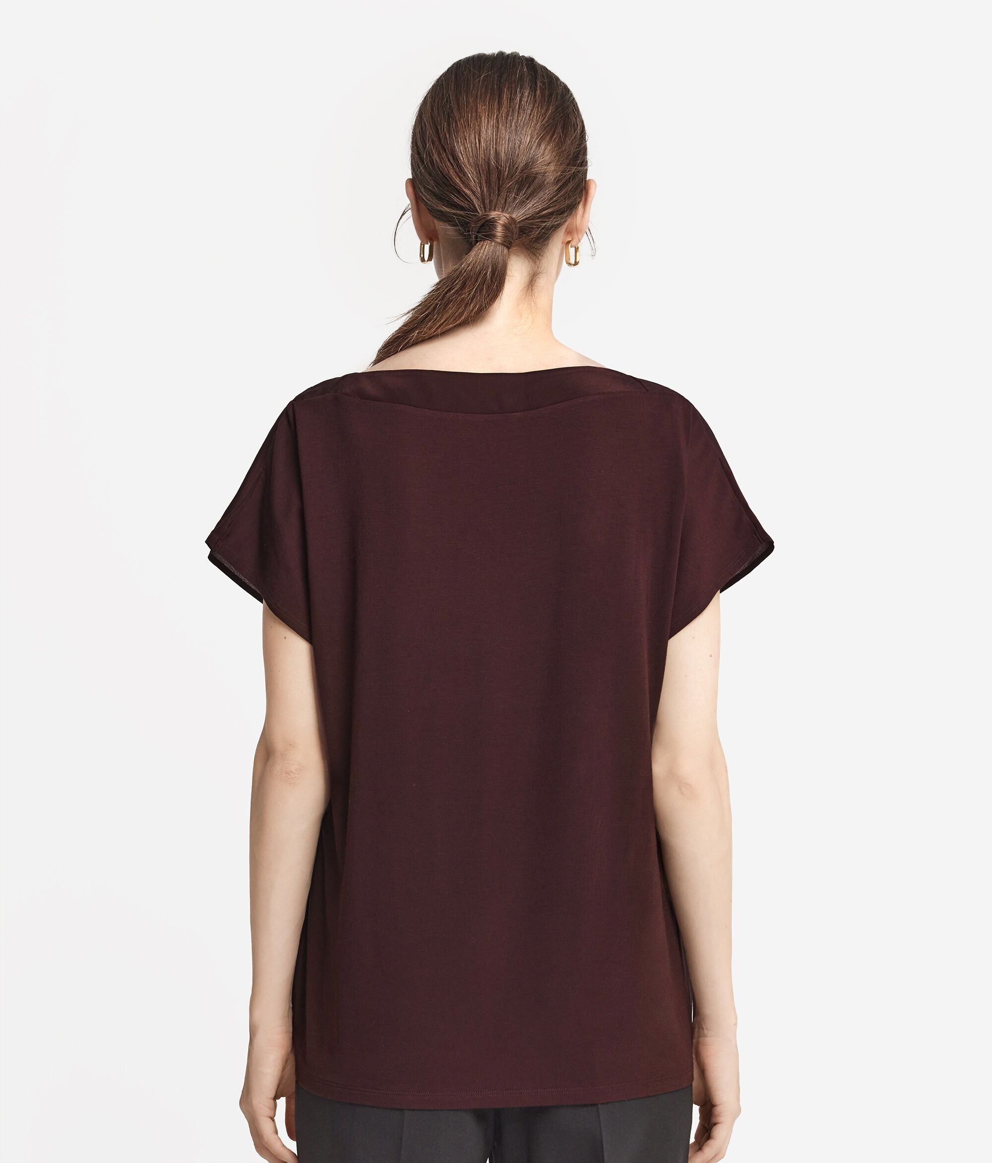 Silk and Modal Boat-Neck T-Shirt