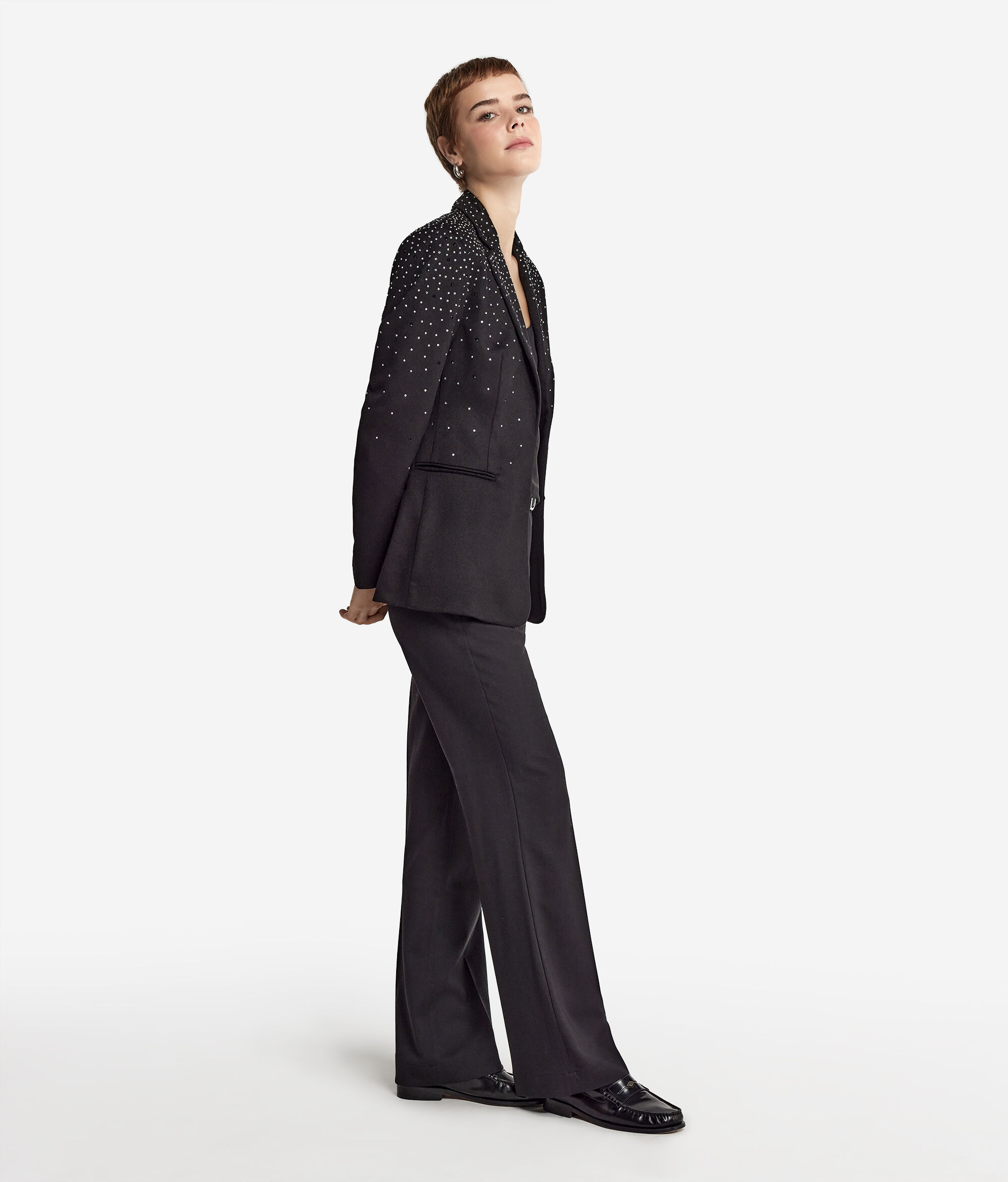 Cashmere Blazer with Rhinestones