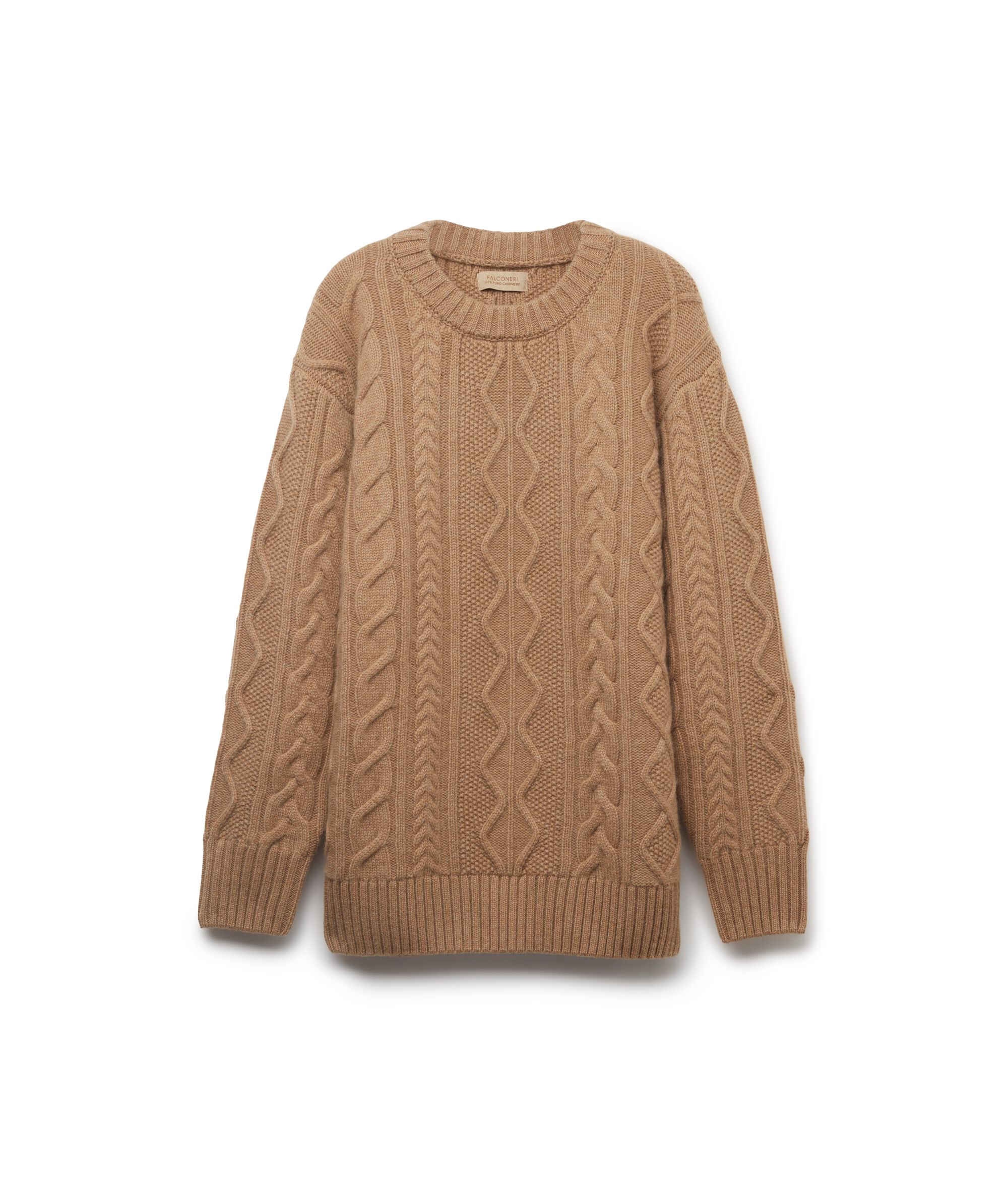 Cable Knit Ultrasoft Cashmere Round-Neck Jumper