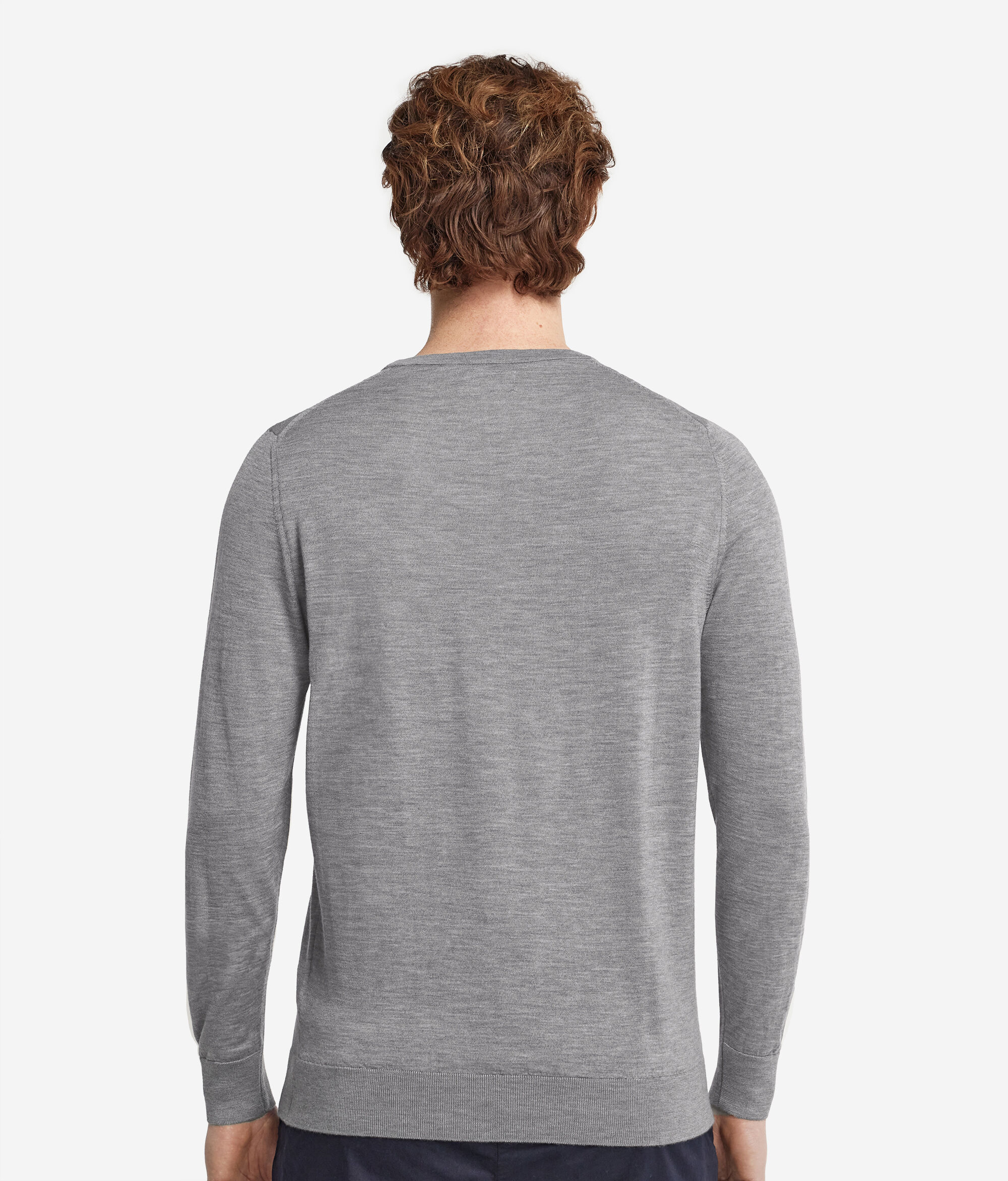 Jersey con cuello redondo de cashmere ultrafine