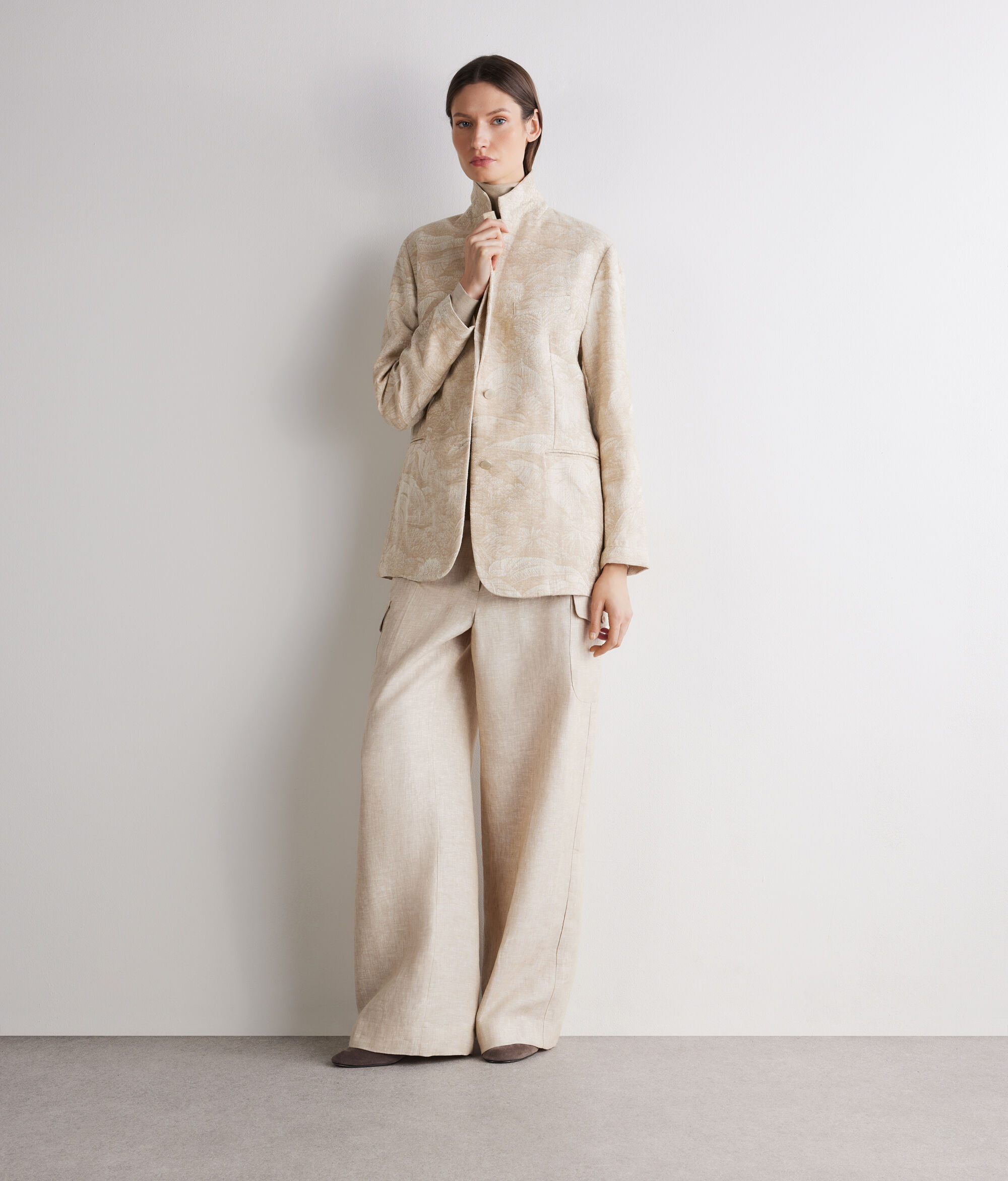 Chaqueta amplia jacquard