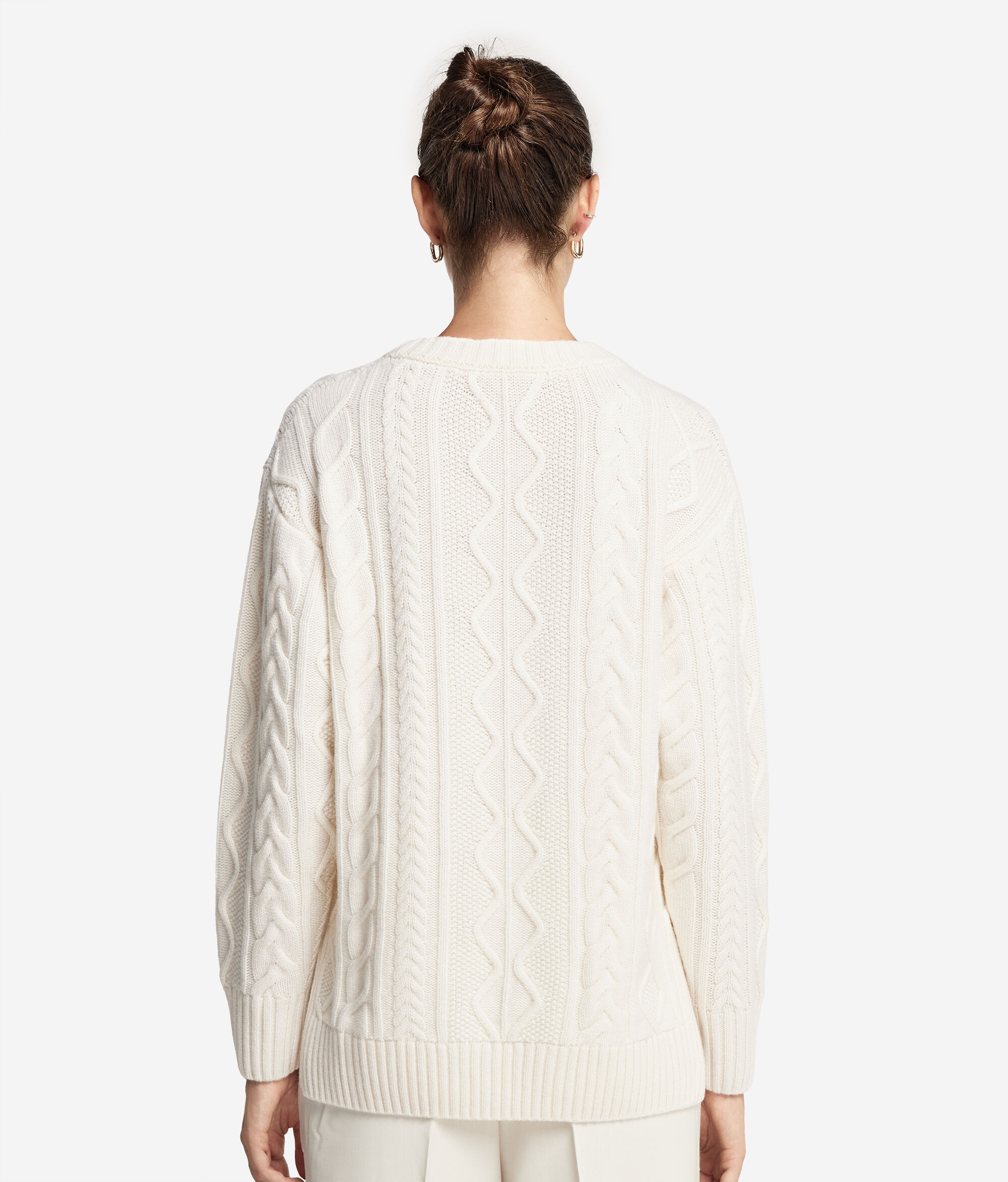 Cable Knit Ultrasoft Cashmere Round-Neck Jumper