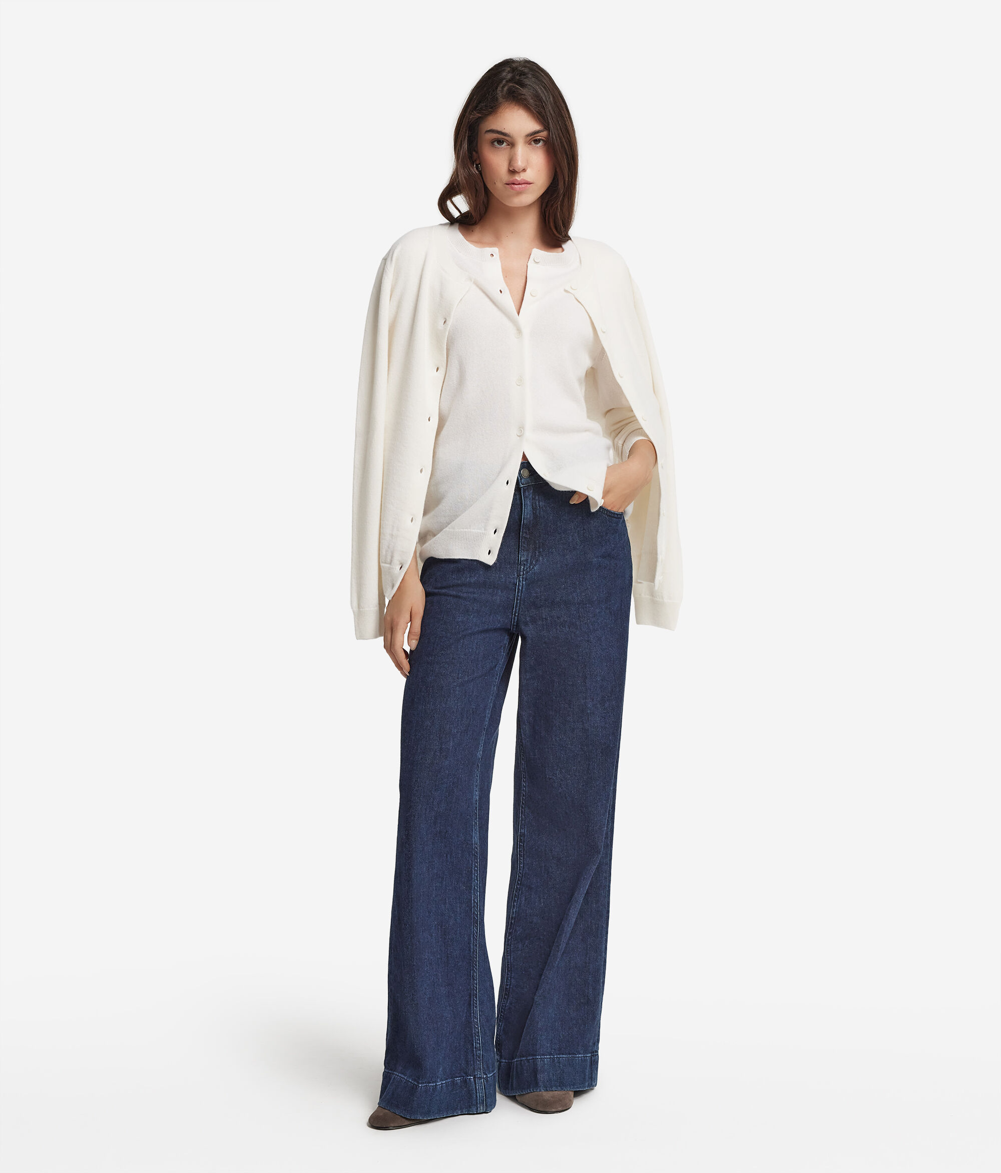 Rebeca con cuello redondo de cashmere ultrasoft