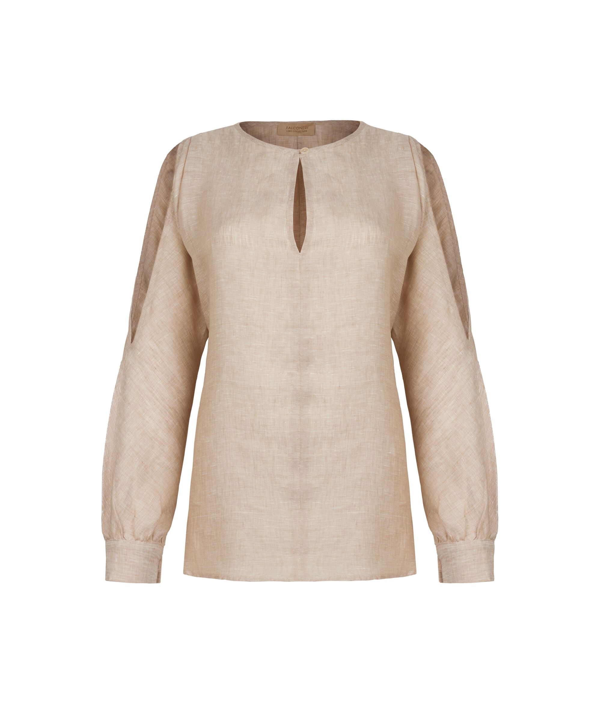 Camicia Spalle Cut Out in Lino
