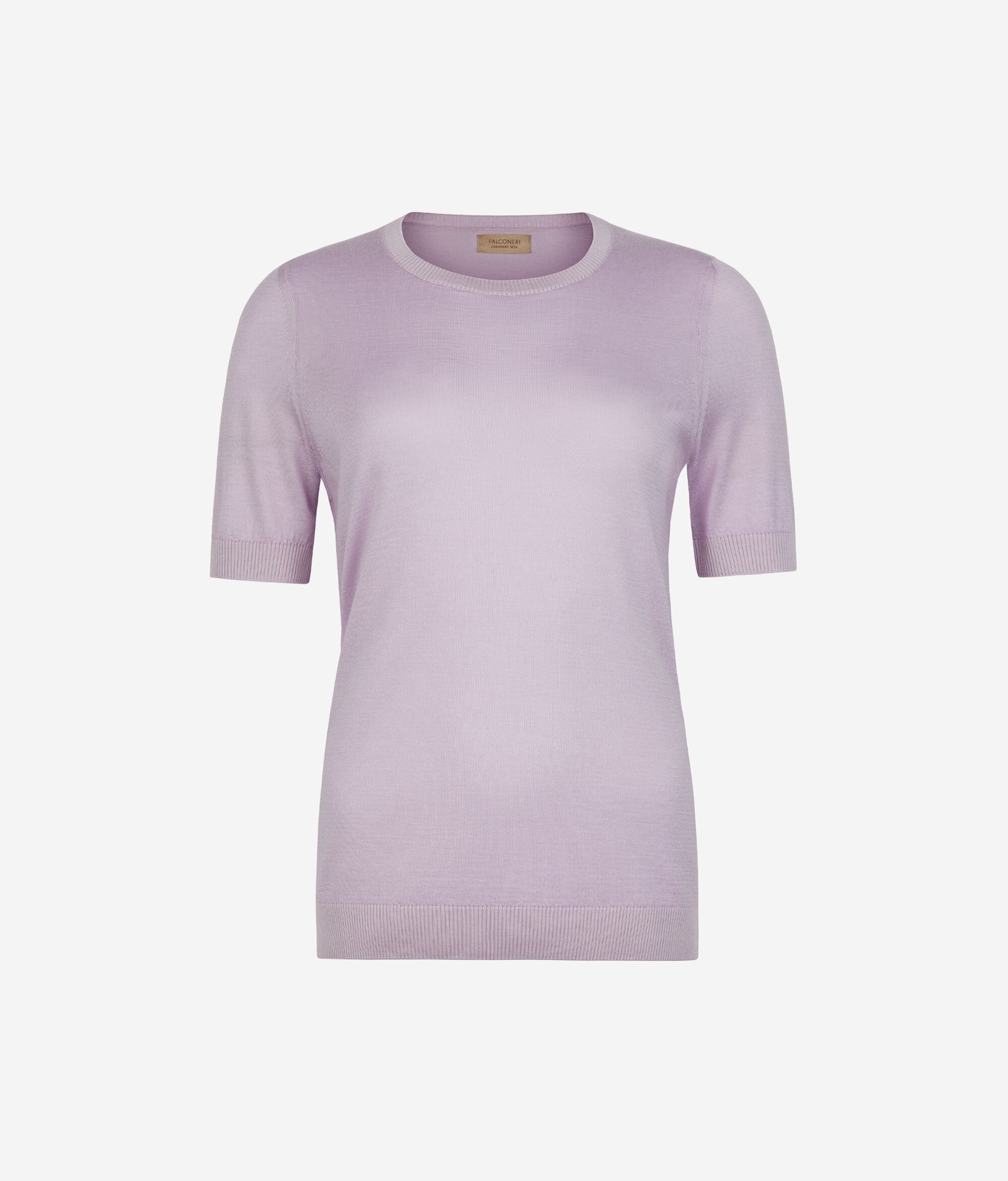 Rundhals-Tshirt mit kurzen Ärmeln aus Silkfine
