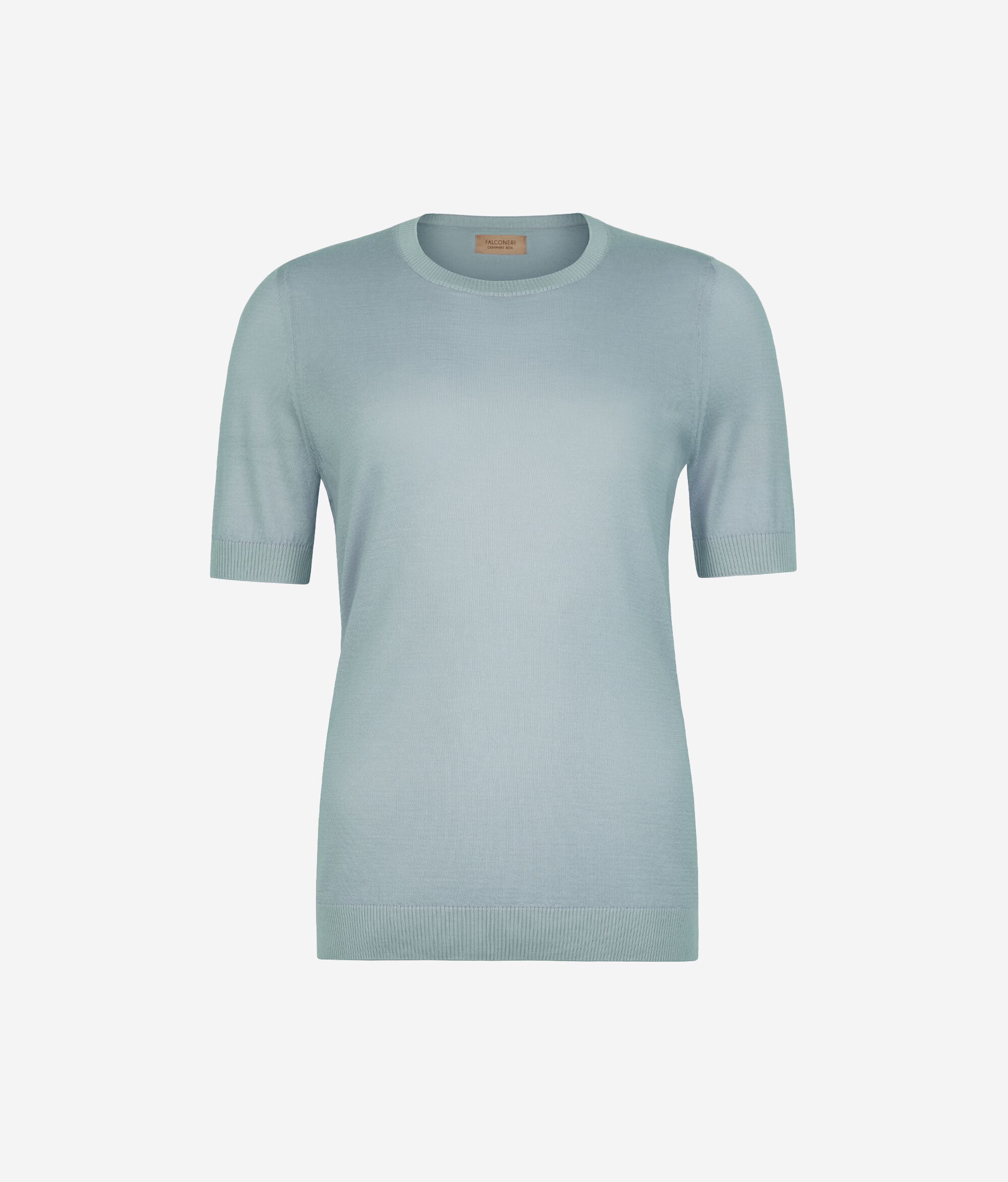 Short-Sleeved Silkfine Cashmere crew neck