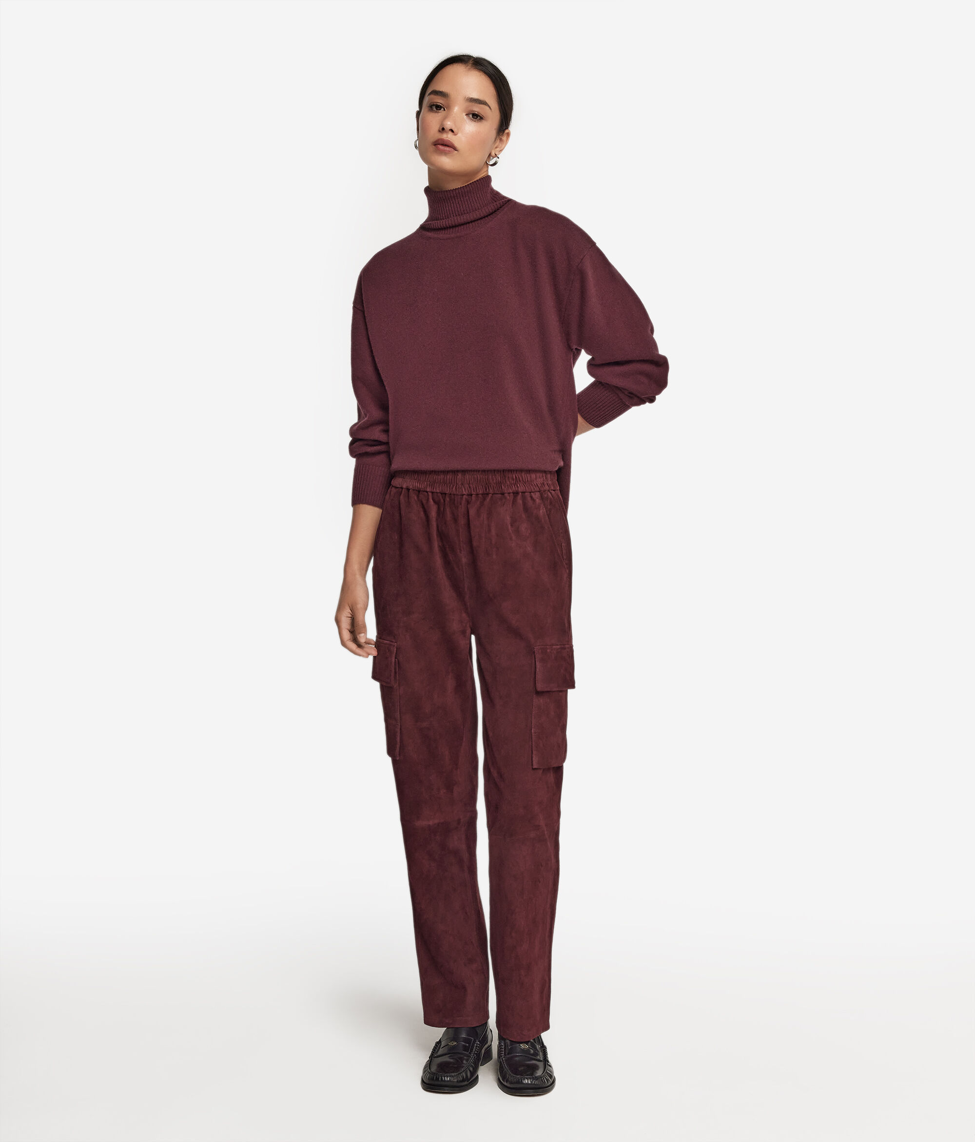 Suede Cargo Pants