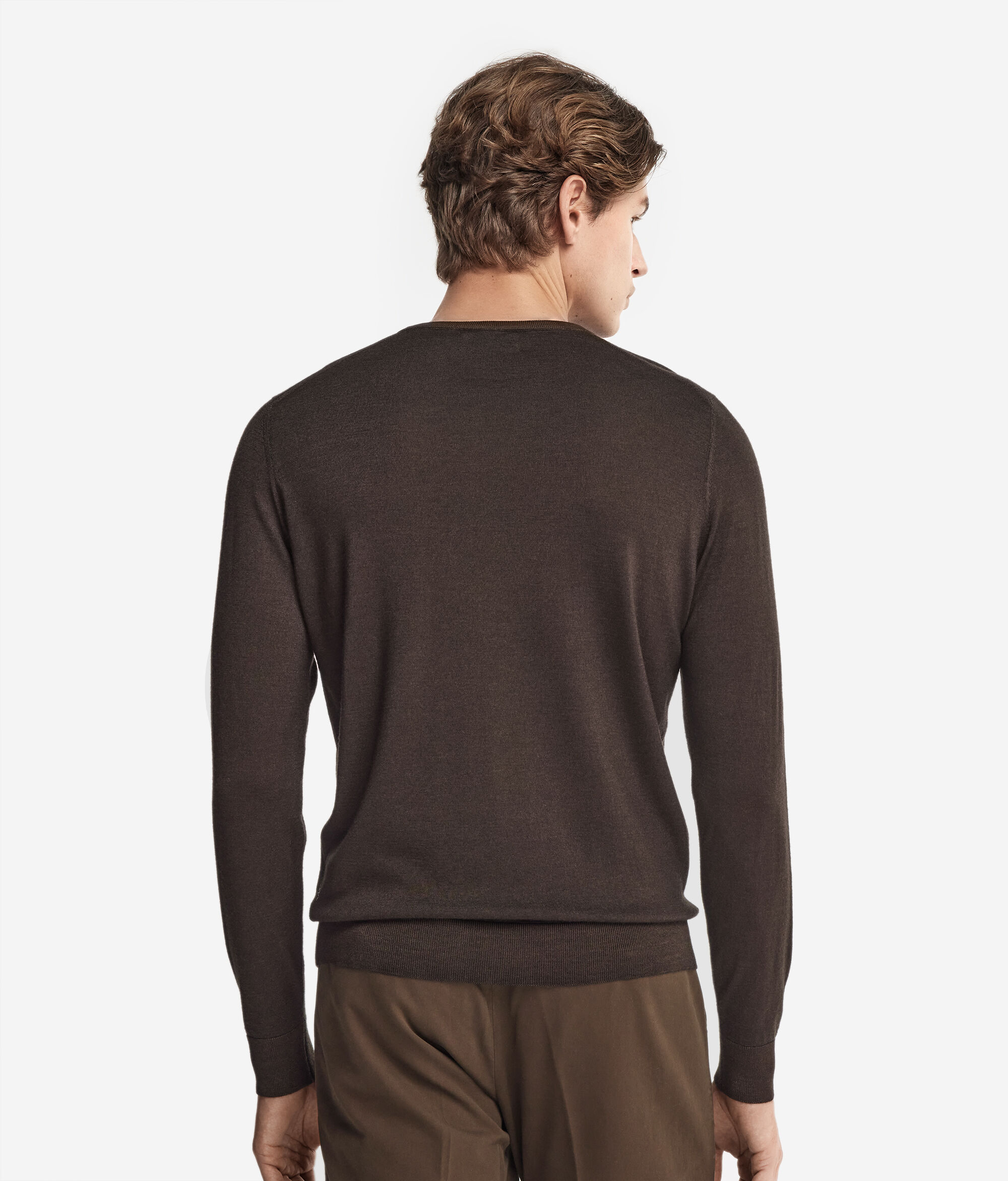 Camisola com Decote Redondo em Ultrafine Cashmere