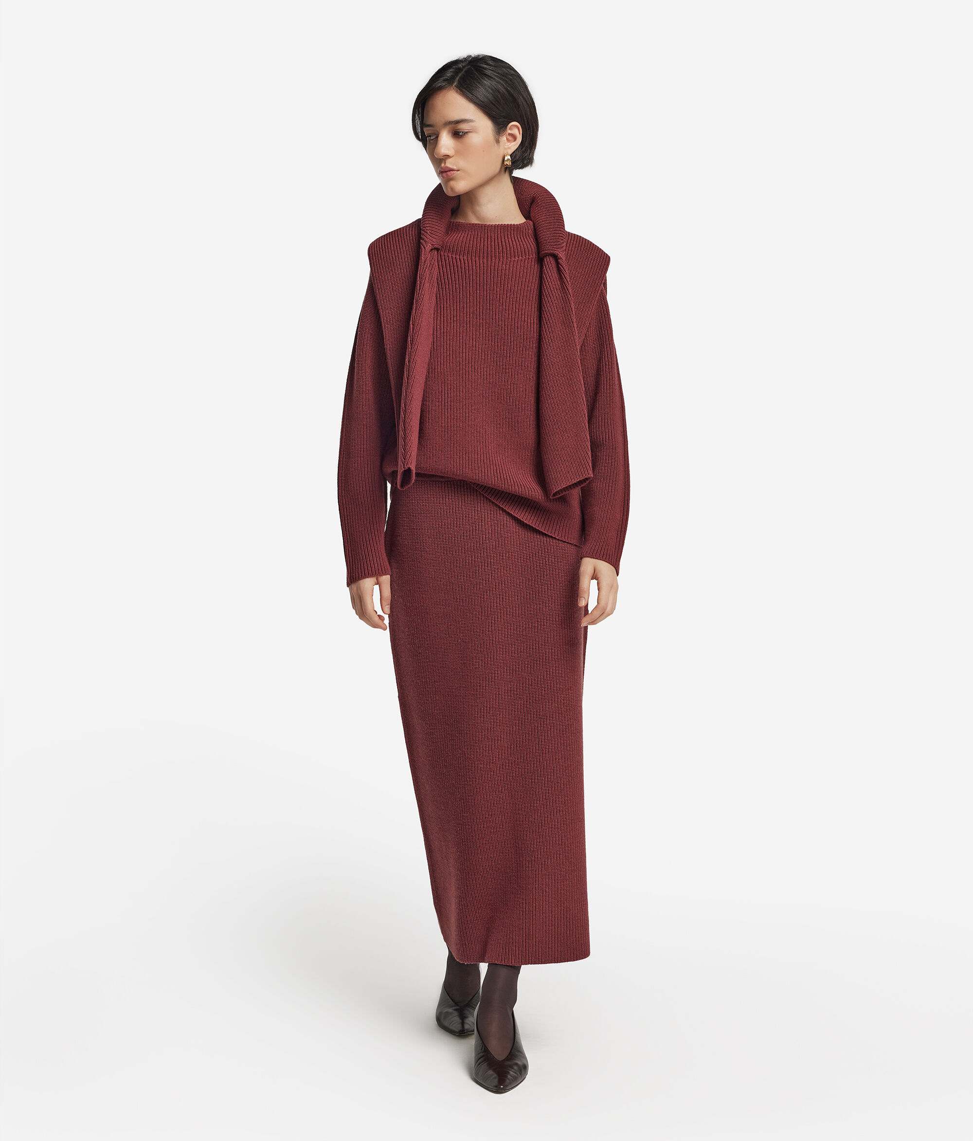 Rollkragenpullover aus Wolle
