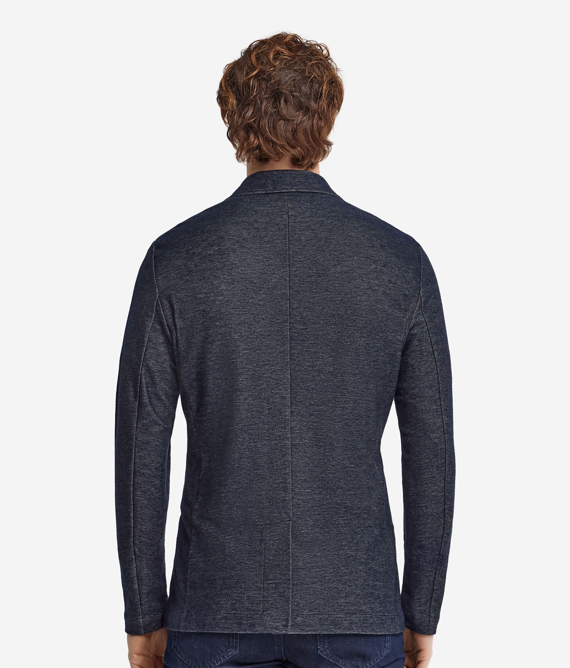 Chaqueta de punto efecto vaquero