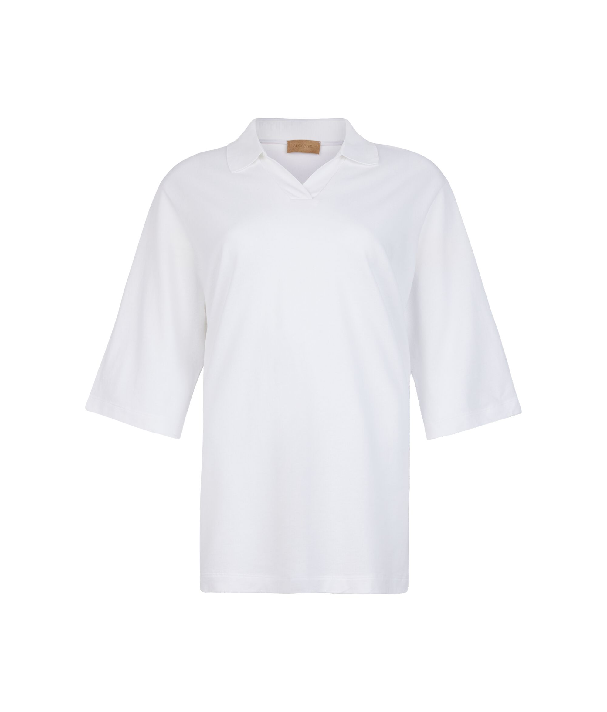 Cotton Piqué and Silk Polo Shirt